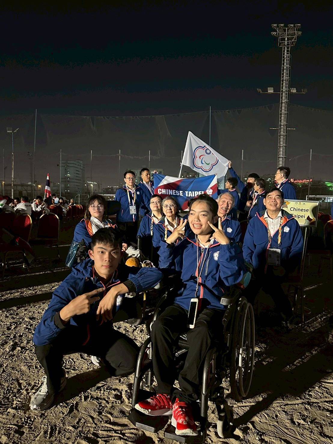 2025年第5屆杜拜亞洲帕拉青年運動會於當地10日晚間熱鬧開幕,我代表團以T排序於31順位準備進場。運動部提供