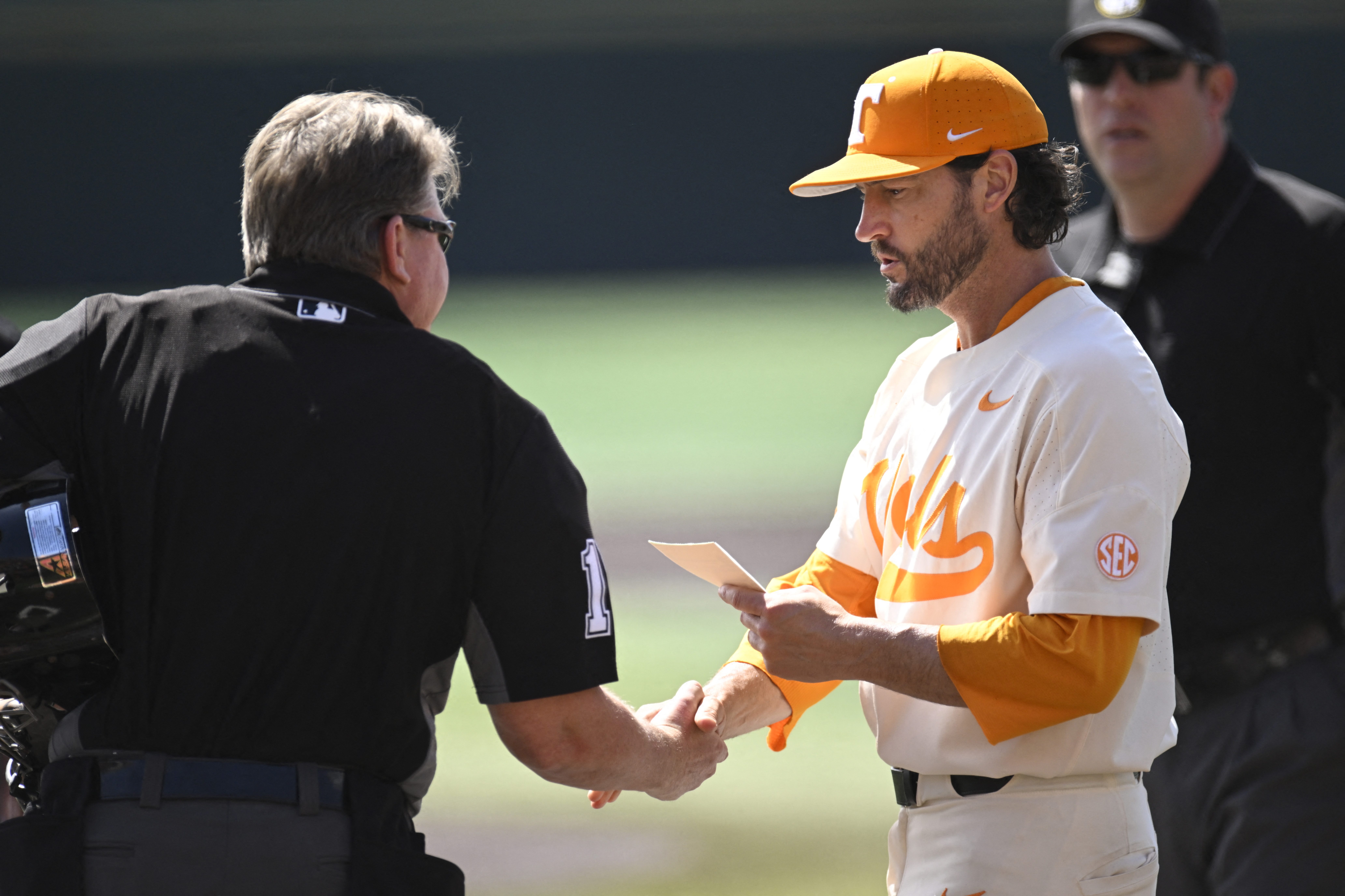 舊金山巨人總教練維泰洛（Tony Vitello）領軍造訪南韓。法新社