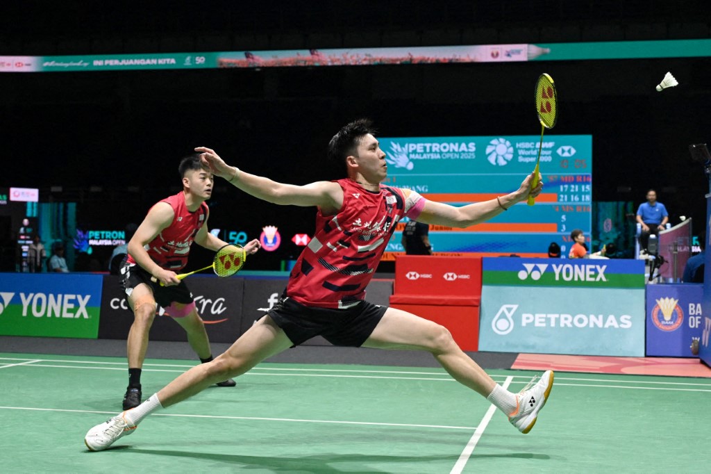 王齊麟／邱相榤年終賽首秀可惜與現任世界第一力戰三局後吞敗。法新社