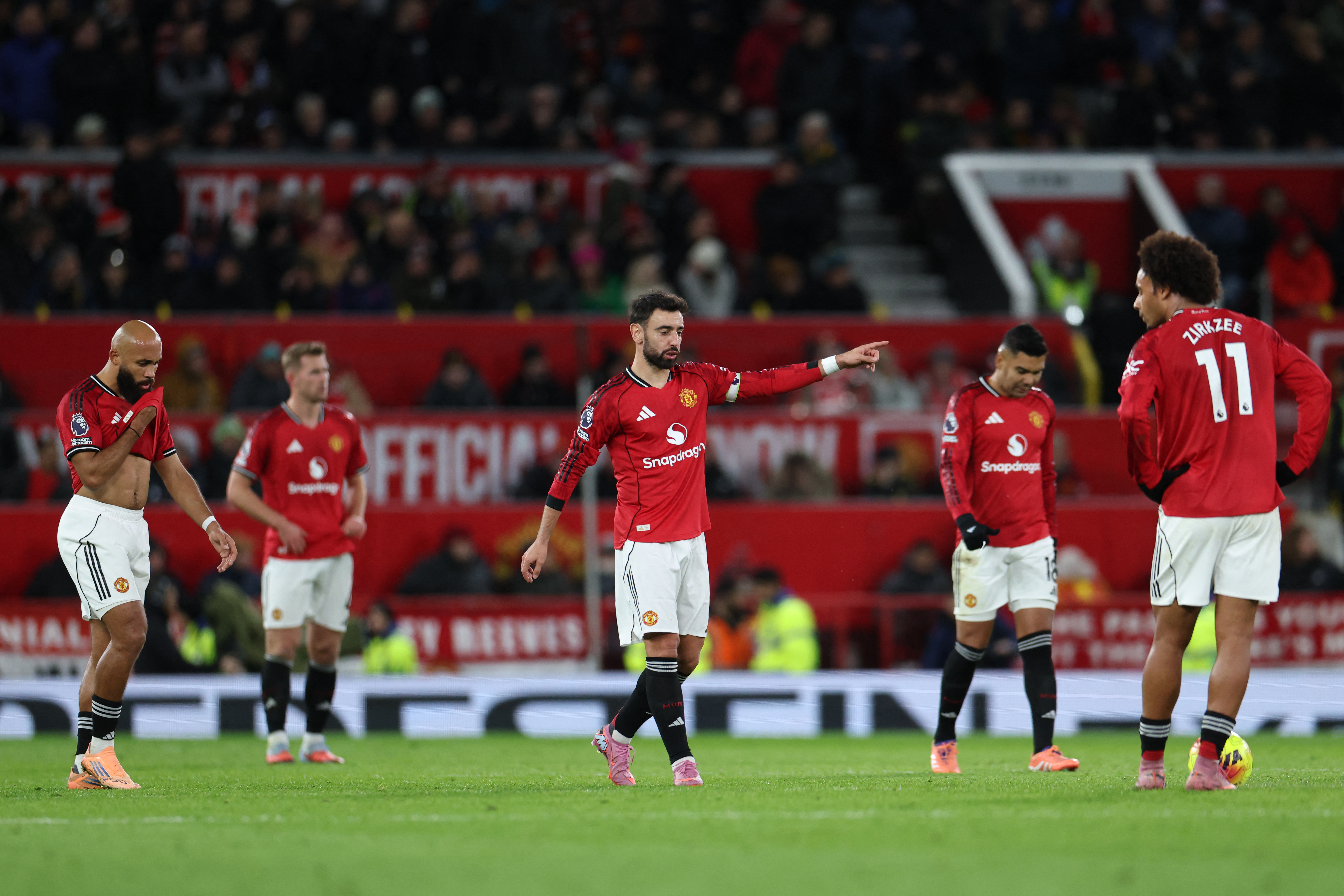 曼聯主場氣勢強，攻勢犀利，但對西漢姆心理劣勢難解。法新社