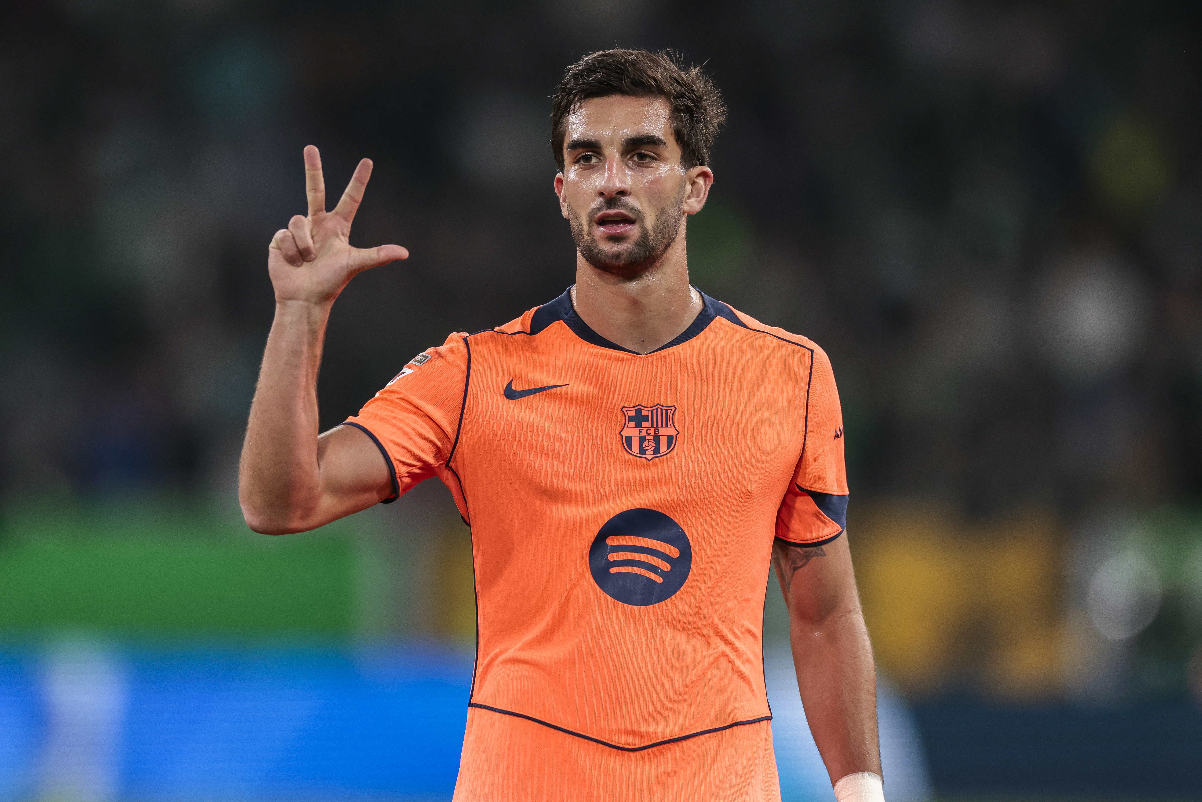 巴塞隆納球星托雷斯(Ferran Torres)上半場就演出帽戲法。法新社