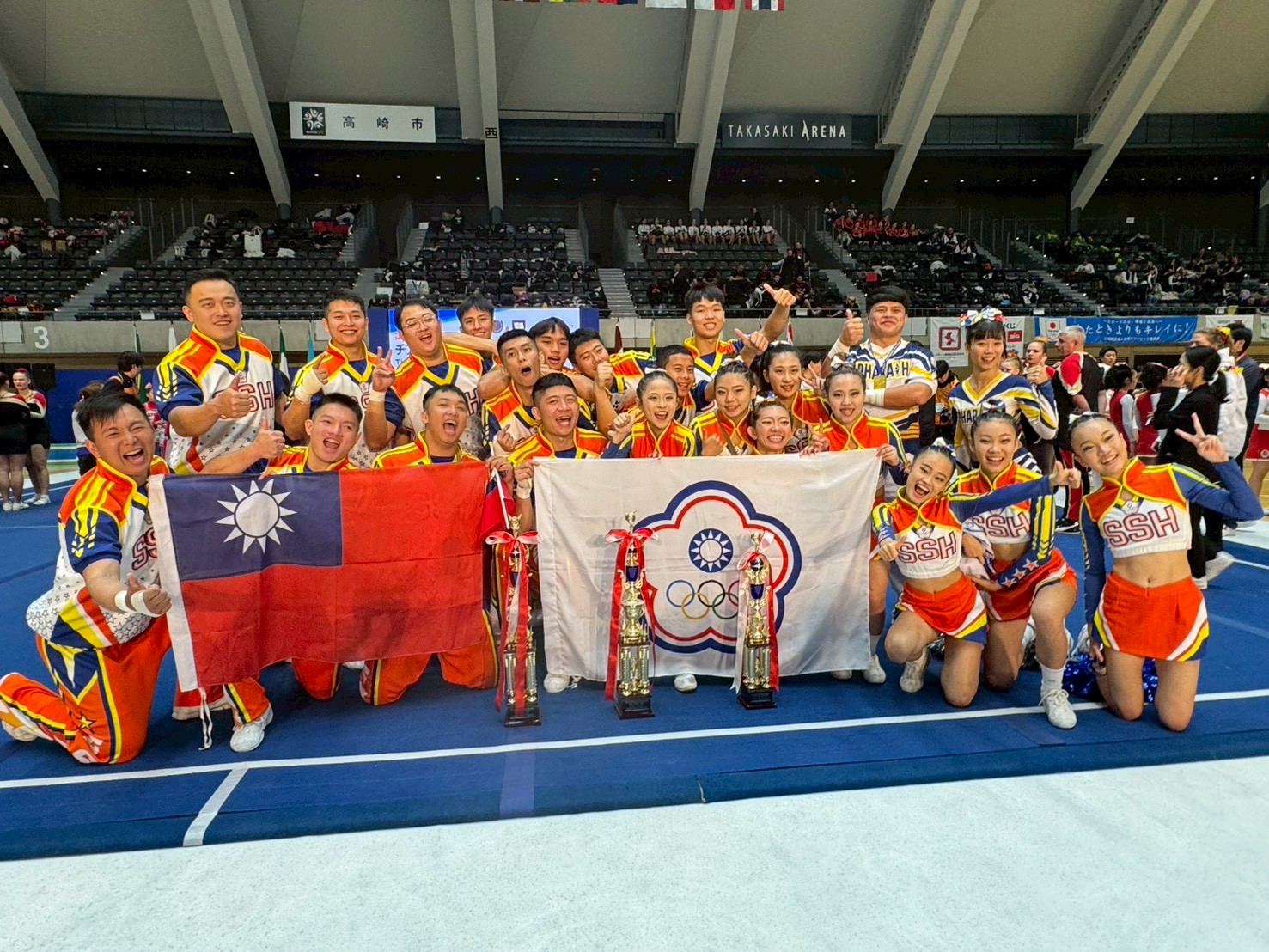 新興高中All Stars獲得1金1銀。中華民國啦啦隊總會提供