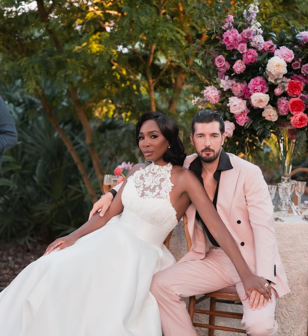 大威廉絲（Venus Williams）與伴侶普雷蒂（Andrea Preti）於佛羅里達州完成第二場婚禮。摘自大威IG