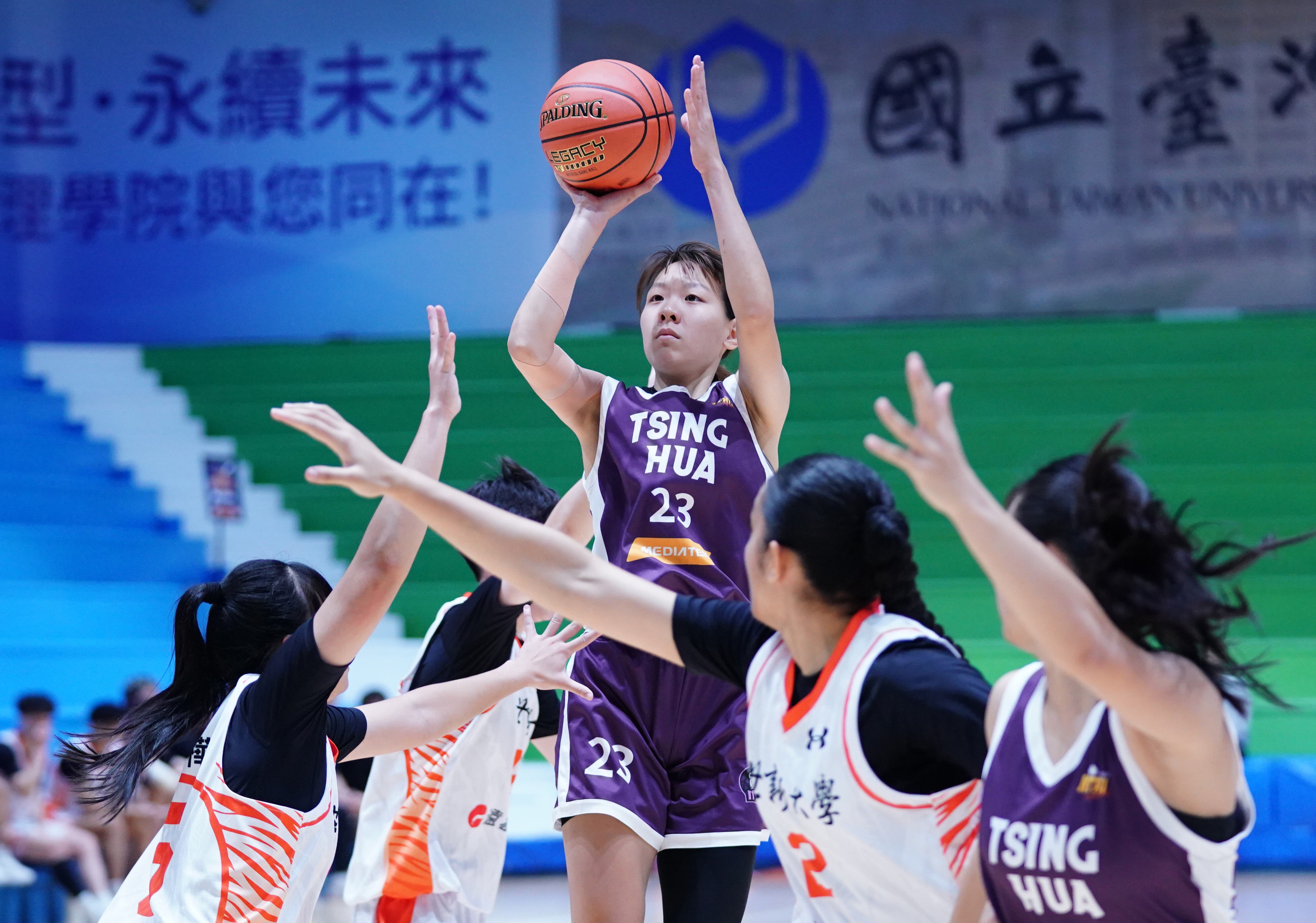 清華大學張聿敏13分10籃板5助攻。大專體總提供