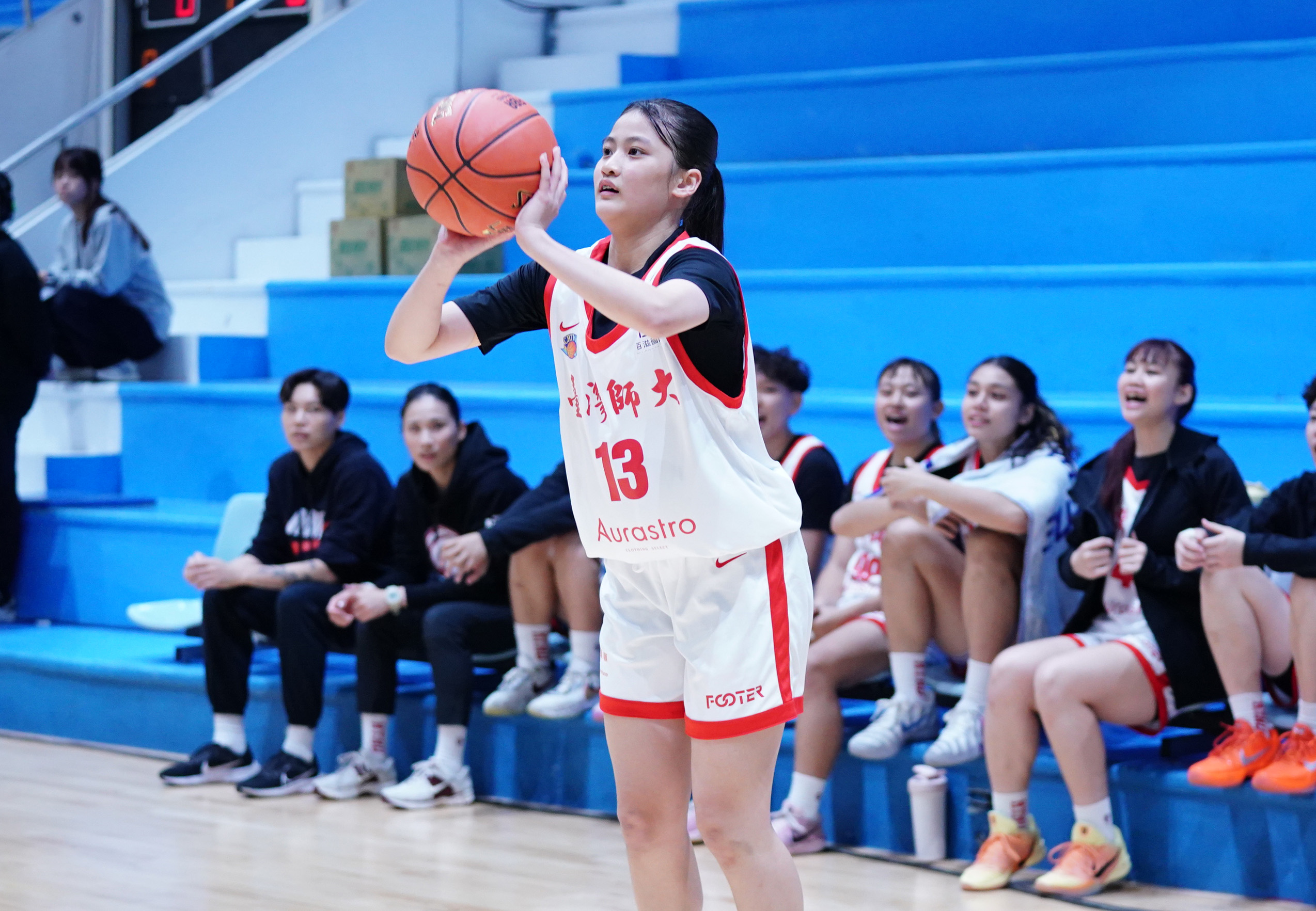 臺灣師大葉侑璇5記外線攻下全隊最高23分。大專體總提供