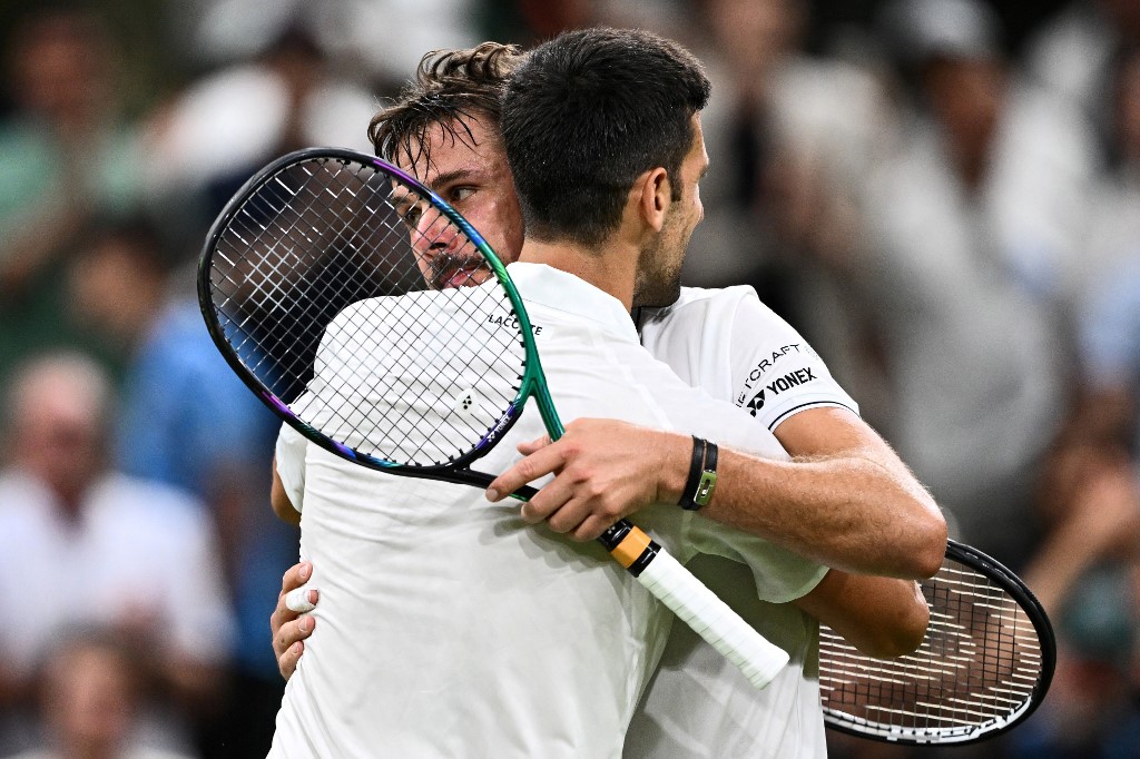 喬帥盛讚準備退休的瑞士傳奇球星瓦林卡（Stan Wawrinka）。法新社