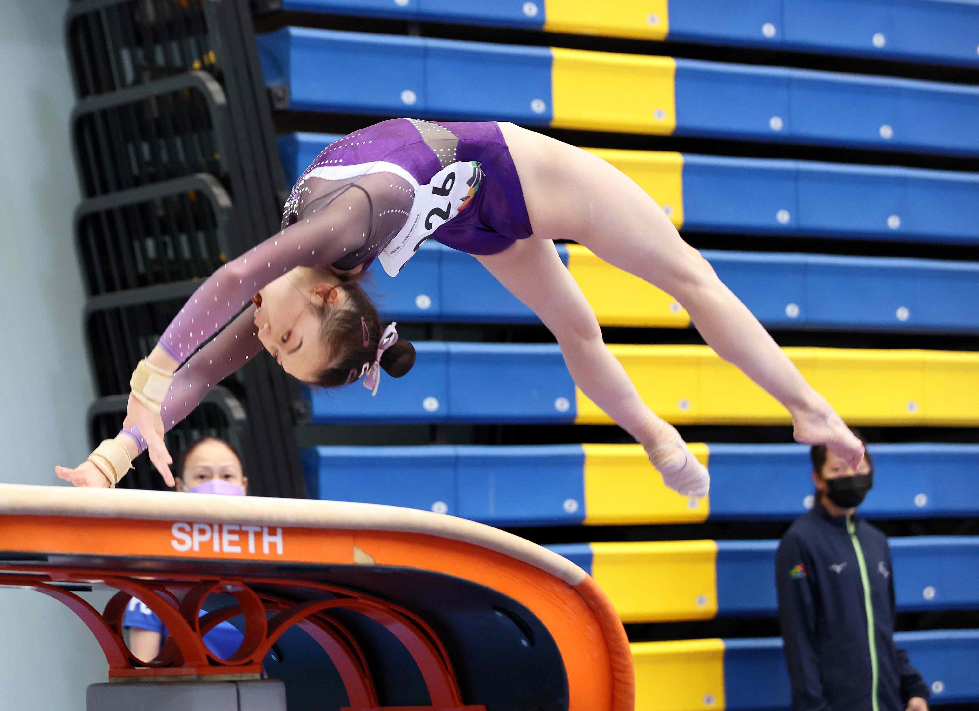 跳馬是子星最拿手的項目。特約記者 郭運復攝影