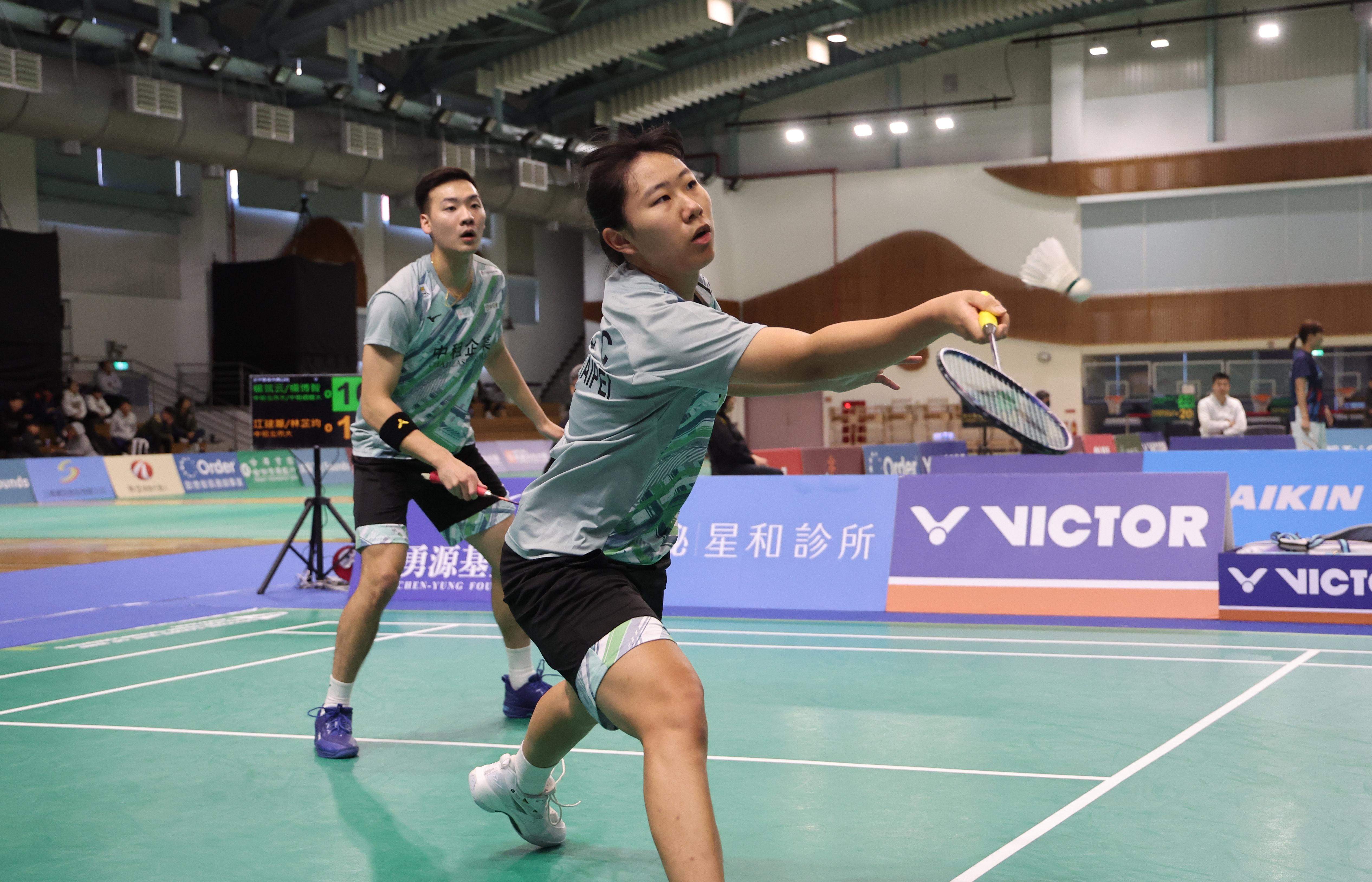 林芷均遺憾在混雙居居亞軍。李天助攝