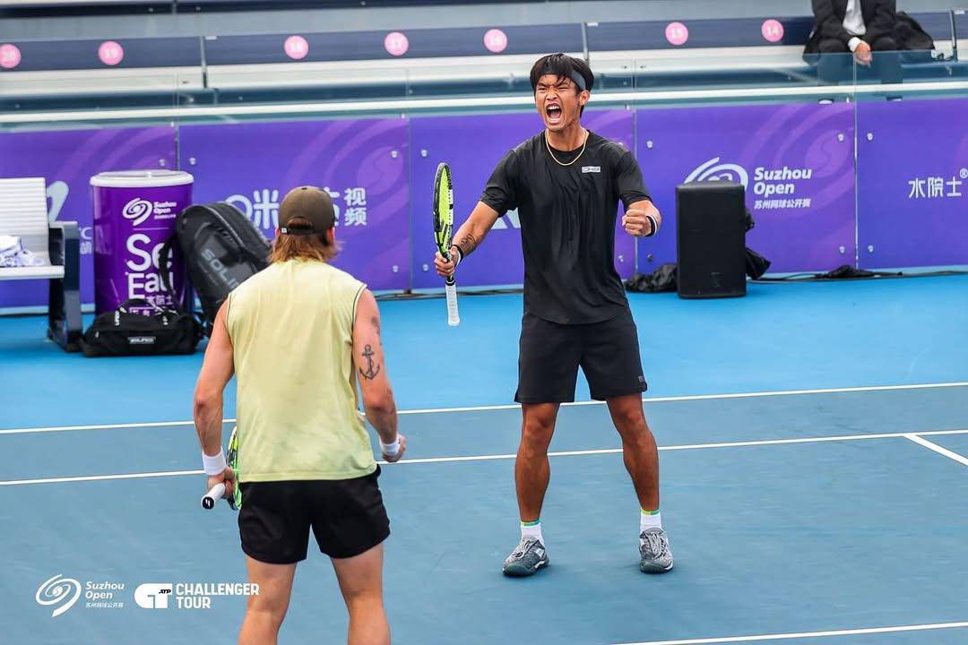 何承叡男雙組惜於澳網男雙32強止步。摘自何承叡臉書