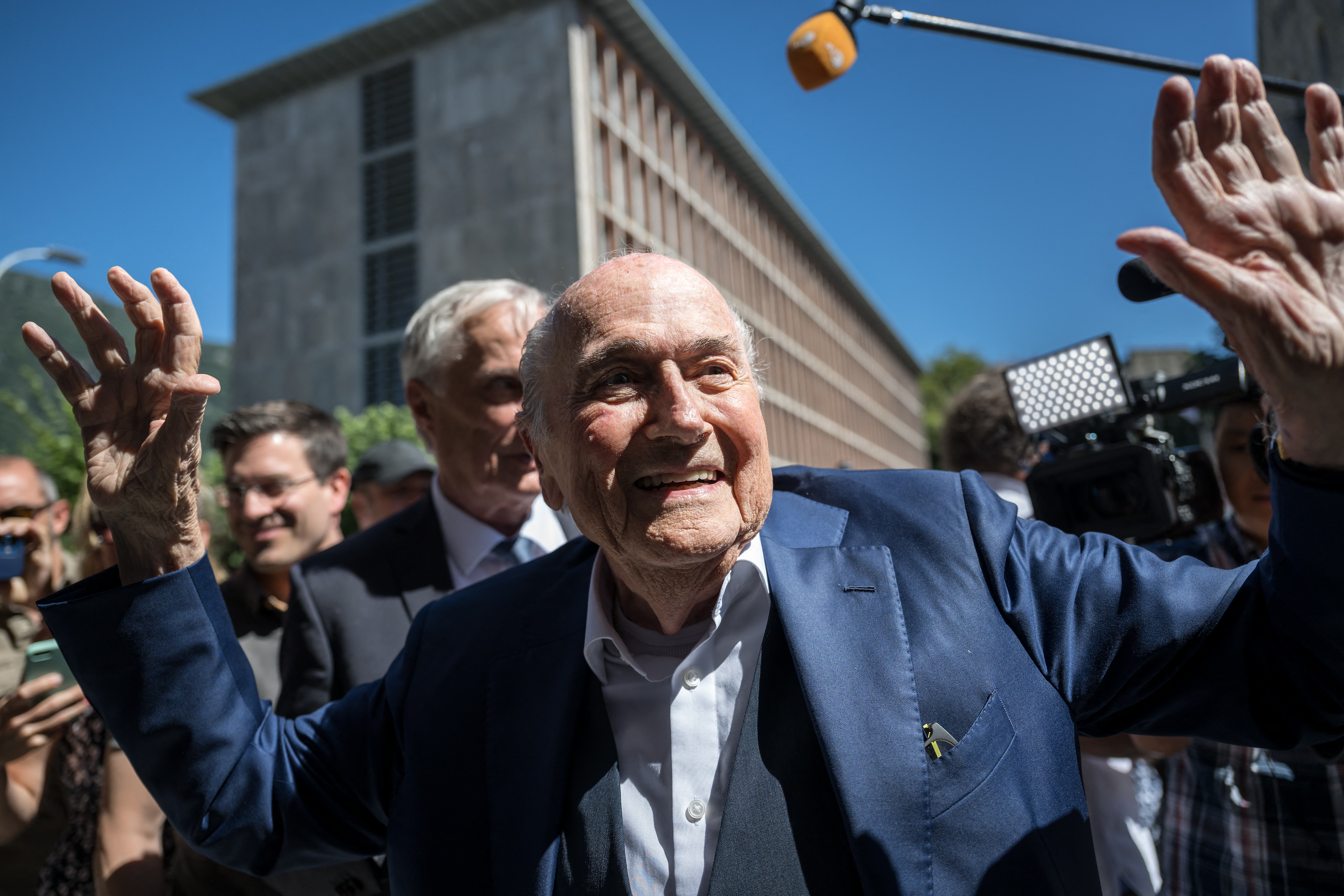 前FIFA布拉特籲抵制美國世界盃。法新社