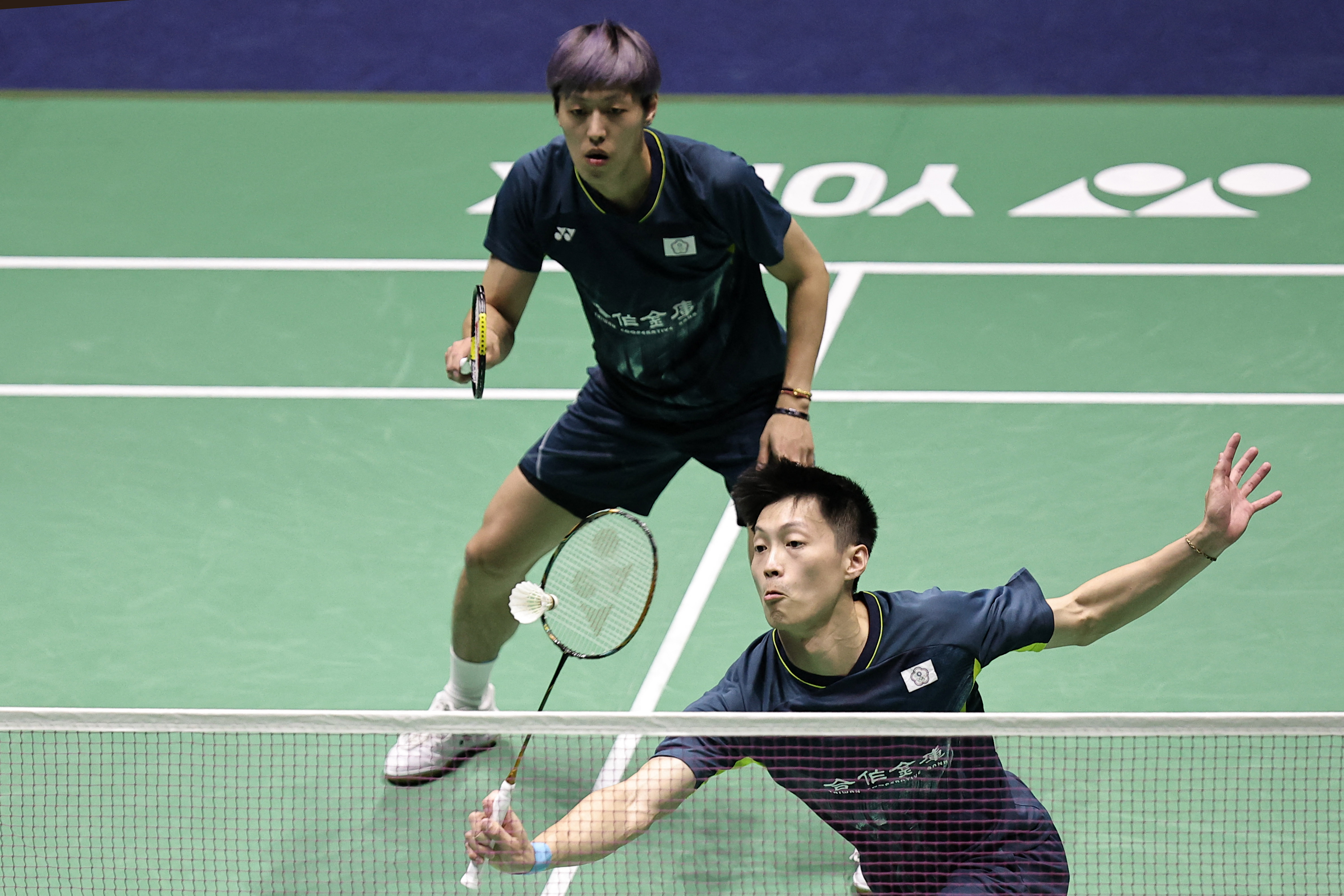合庫男雙組合李哲輝／楊博軒打敗去年冠軍8強。法新社