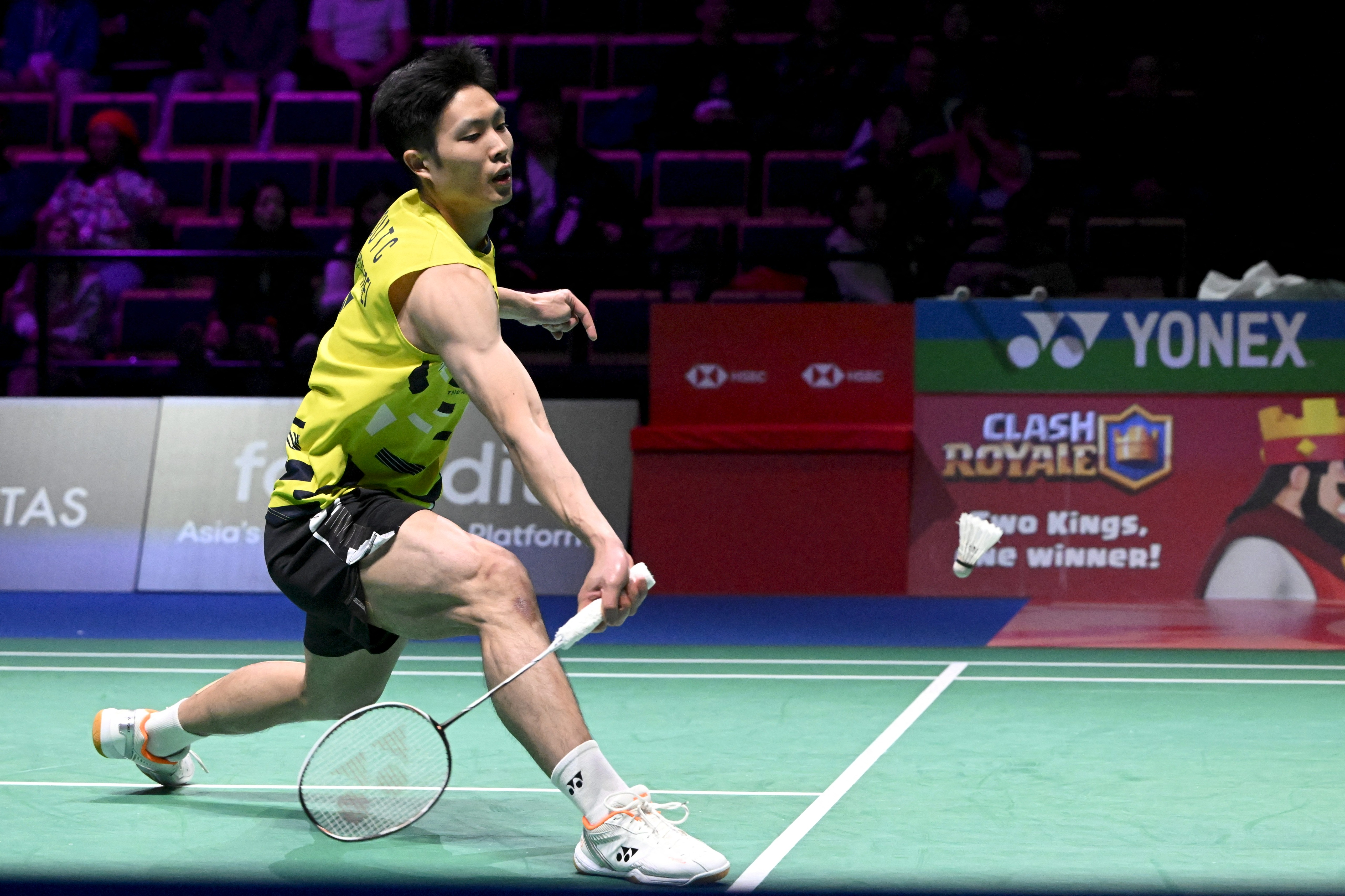 周天成爆冷於印度首輪出局。法新社