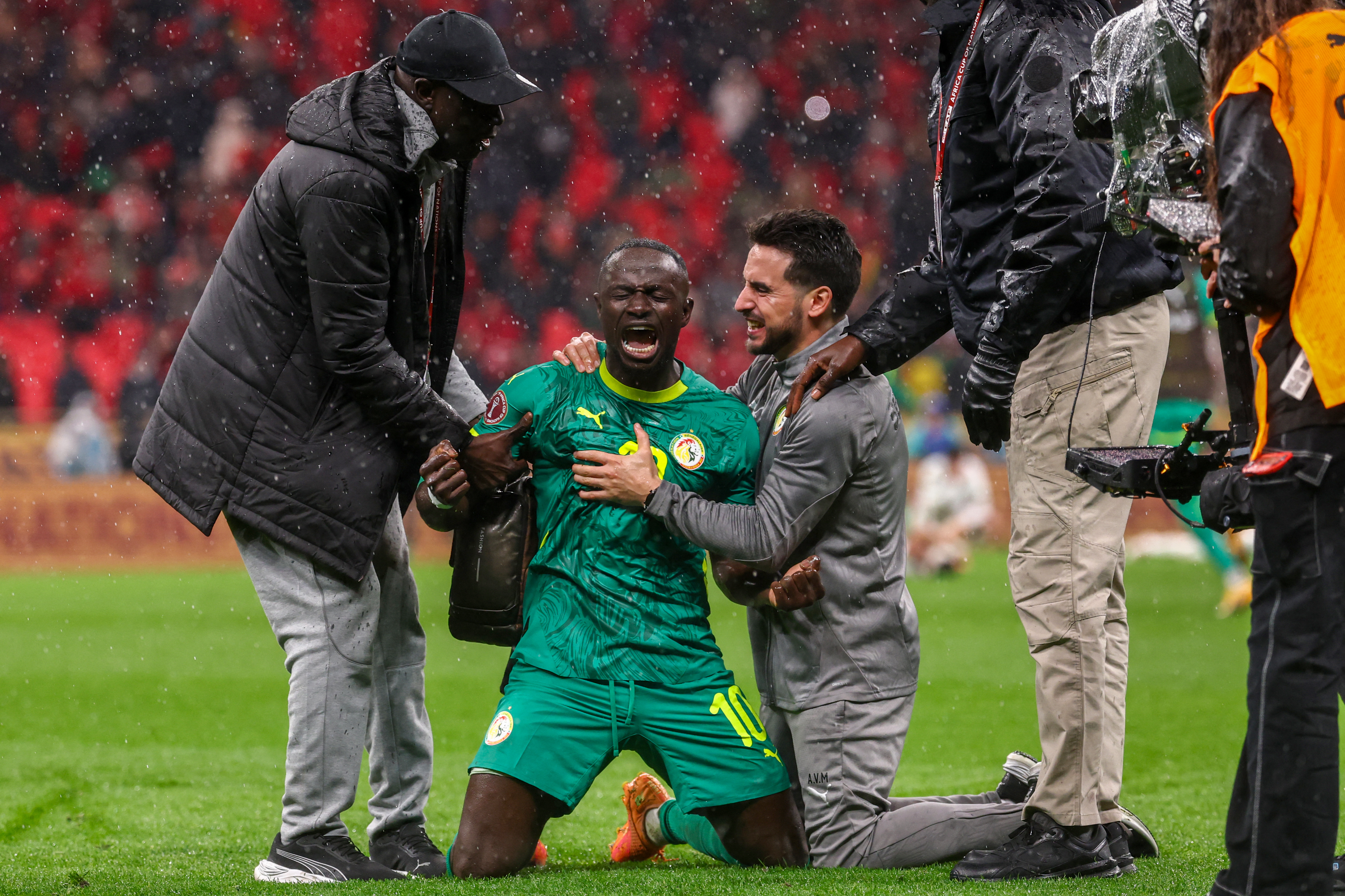 33歲的老將馬內(Sadio Mane)盡顯英雄氣質。法新社