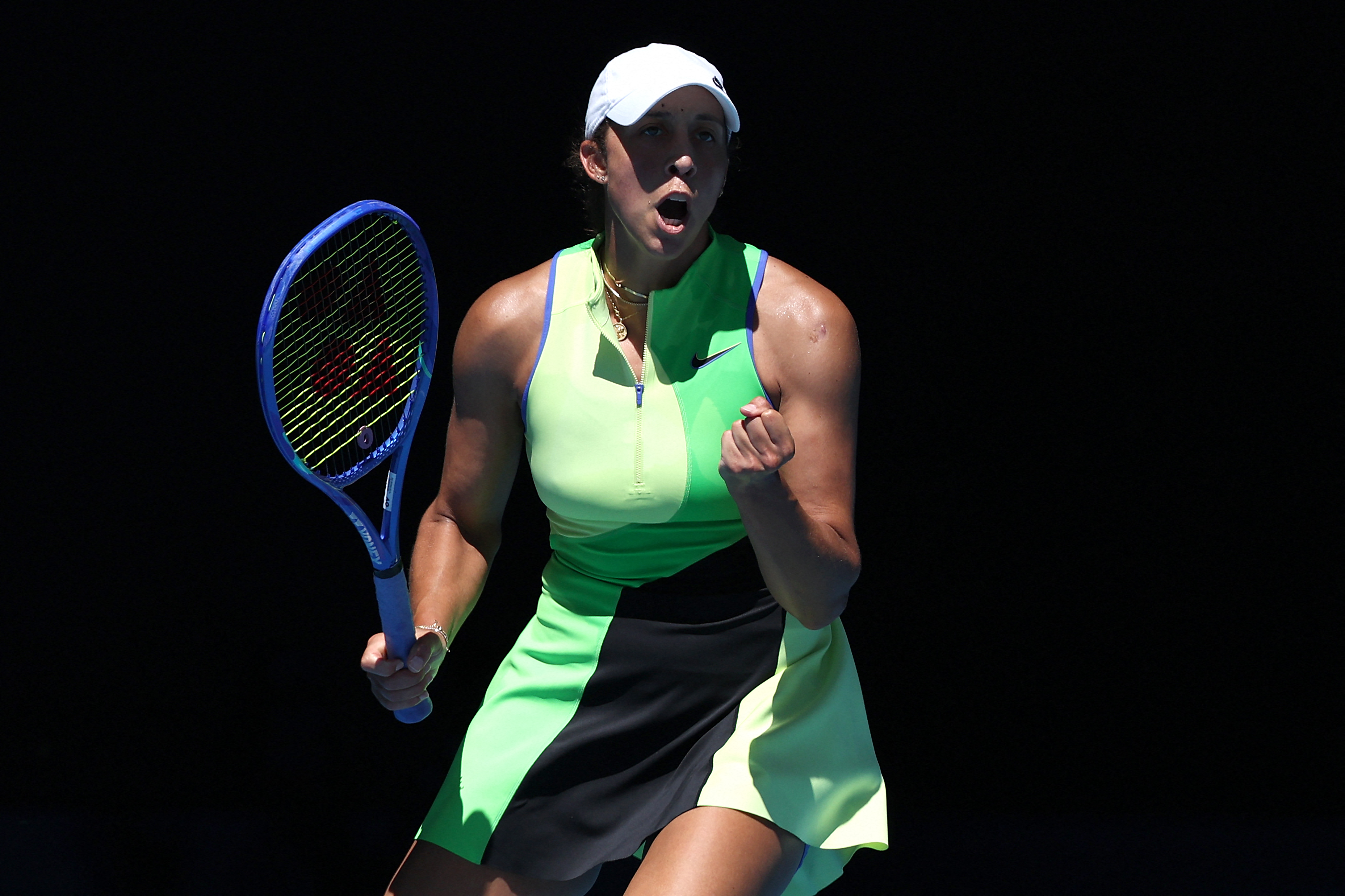 衛冕冠軍、世界第9美國球員凱絲（Madison Keys）輕鬆晉16強。法新社