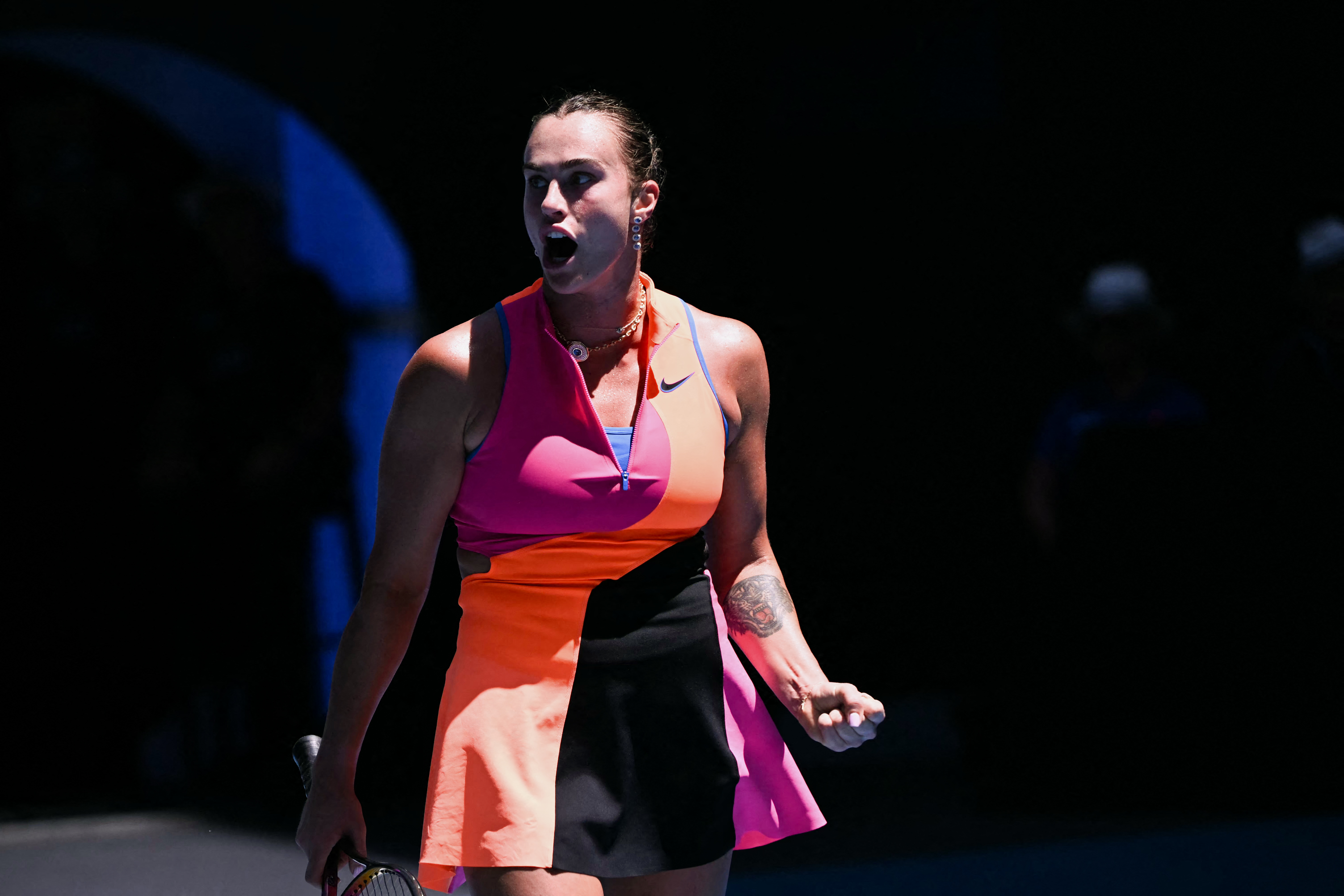 頭號種子莎巴蓮卡（Aryna Sabalenka）連四屆澳網晉女單4強。法新社