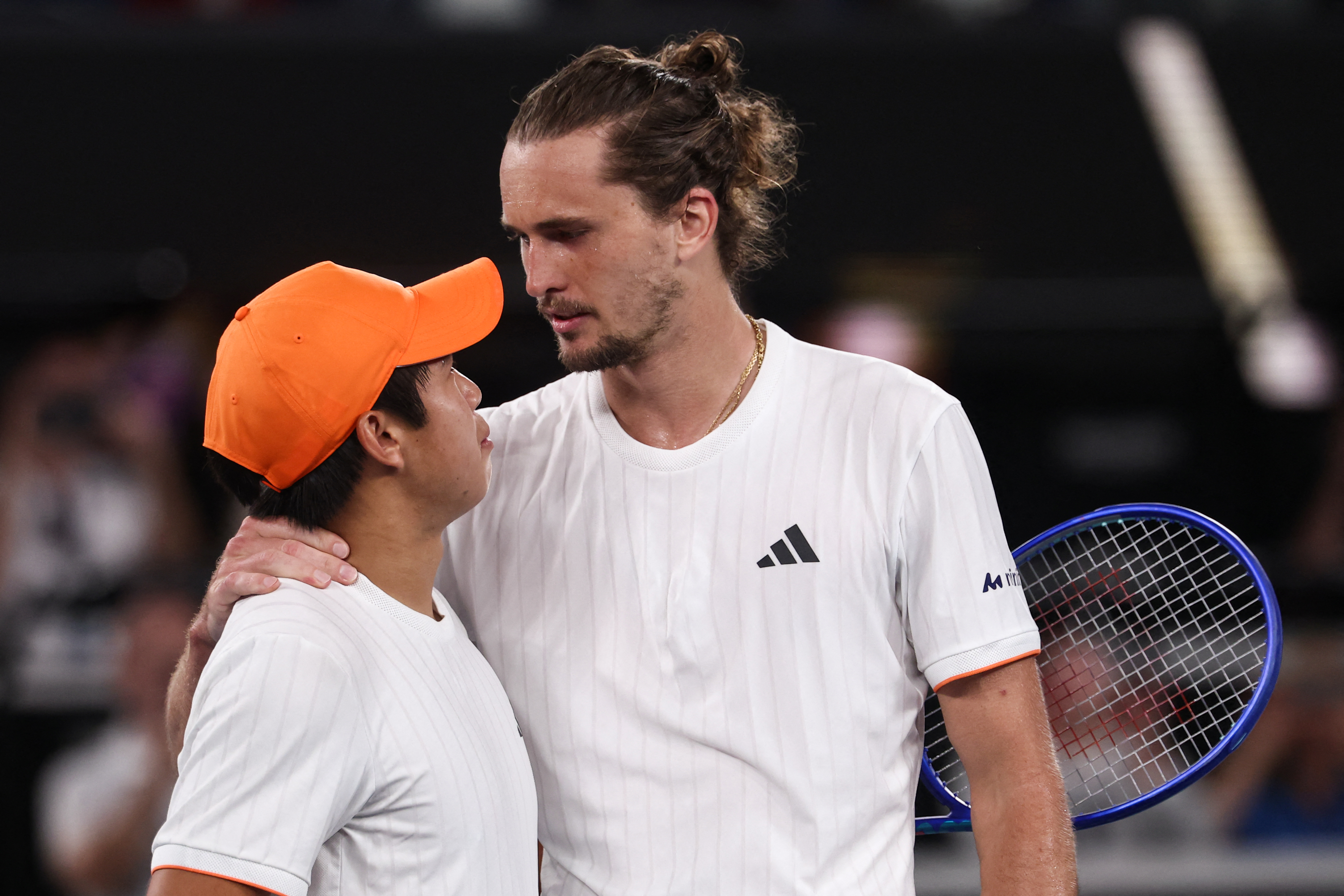 198公分的季維瑞夫比錢勒納高出18公分。法新社