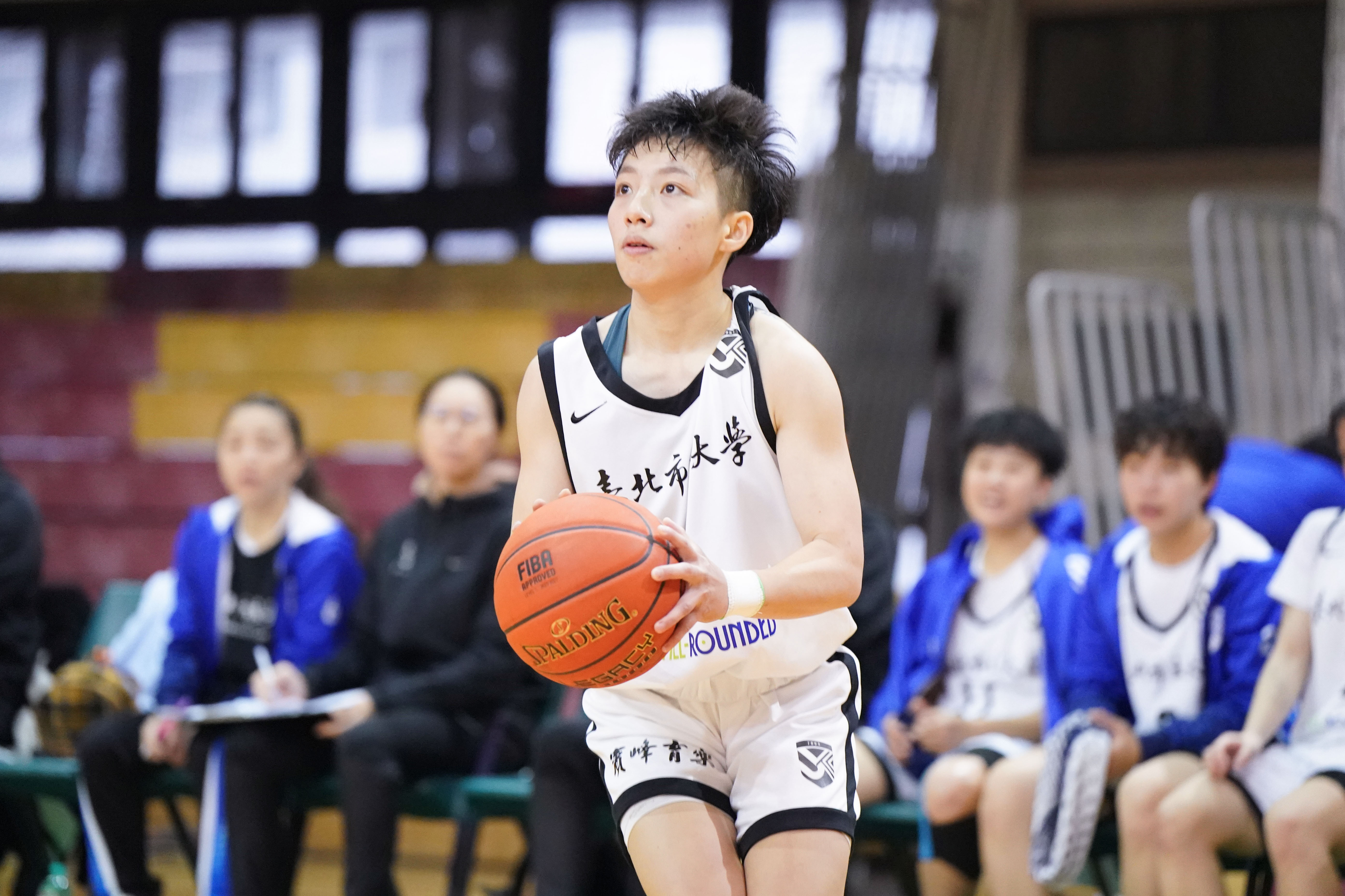 北市大碩二「一姊」主控尹湘雲,先發4節都上場,生涯首度「大三元」。大專體總提供