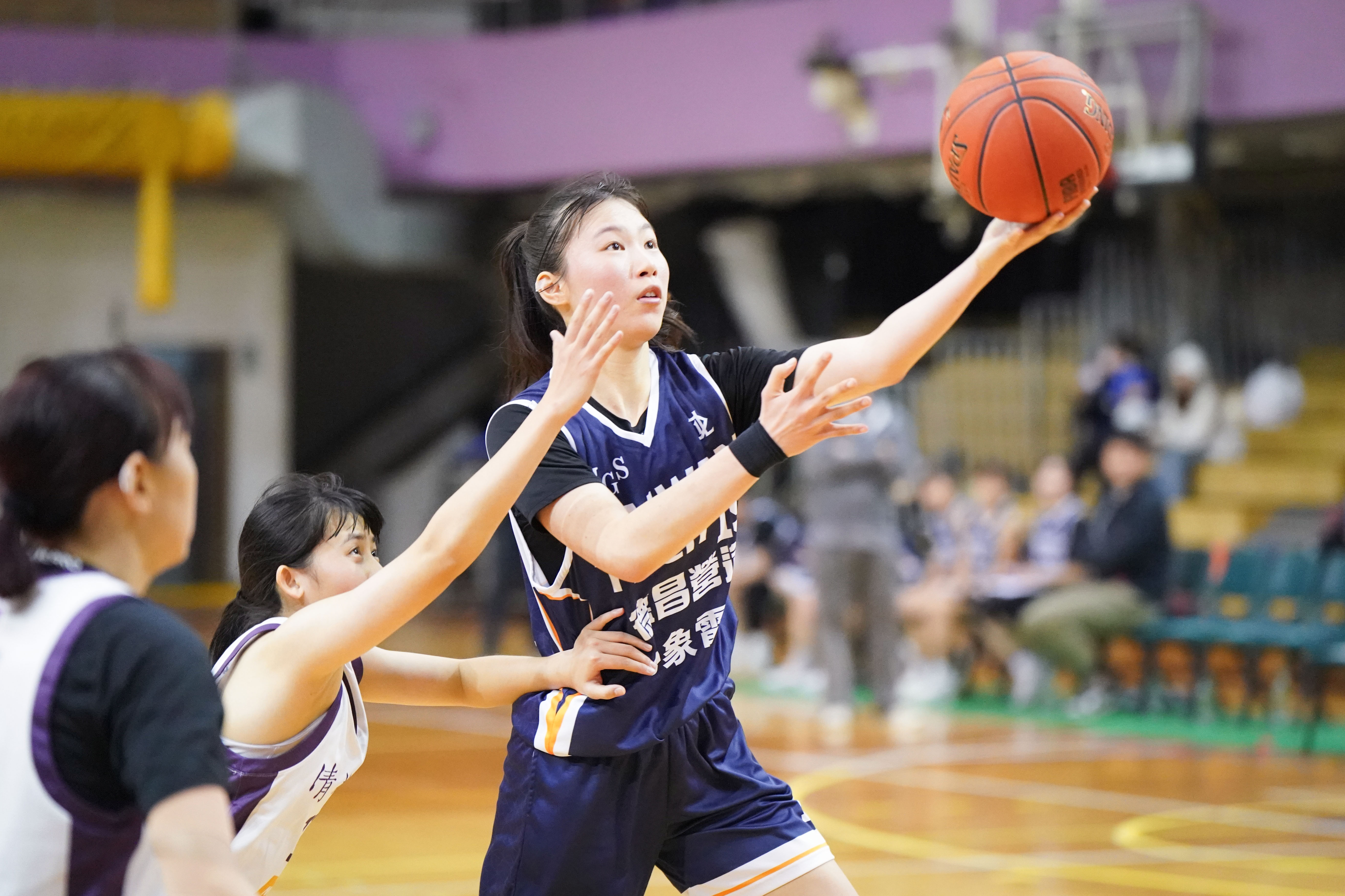 臺灣科大陳宇婕攻下全隊最高19分7籃板。大專體總提供