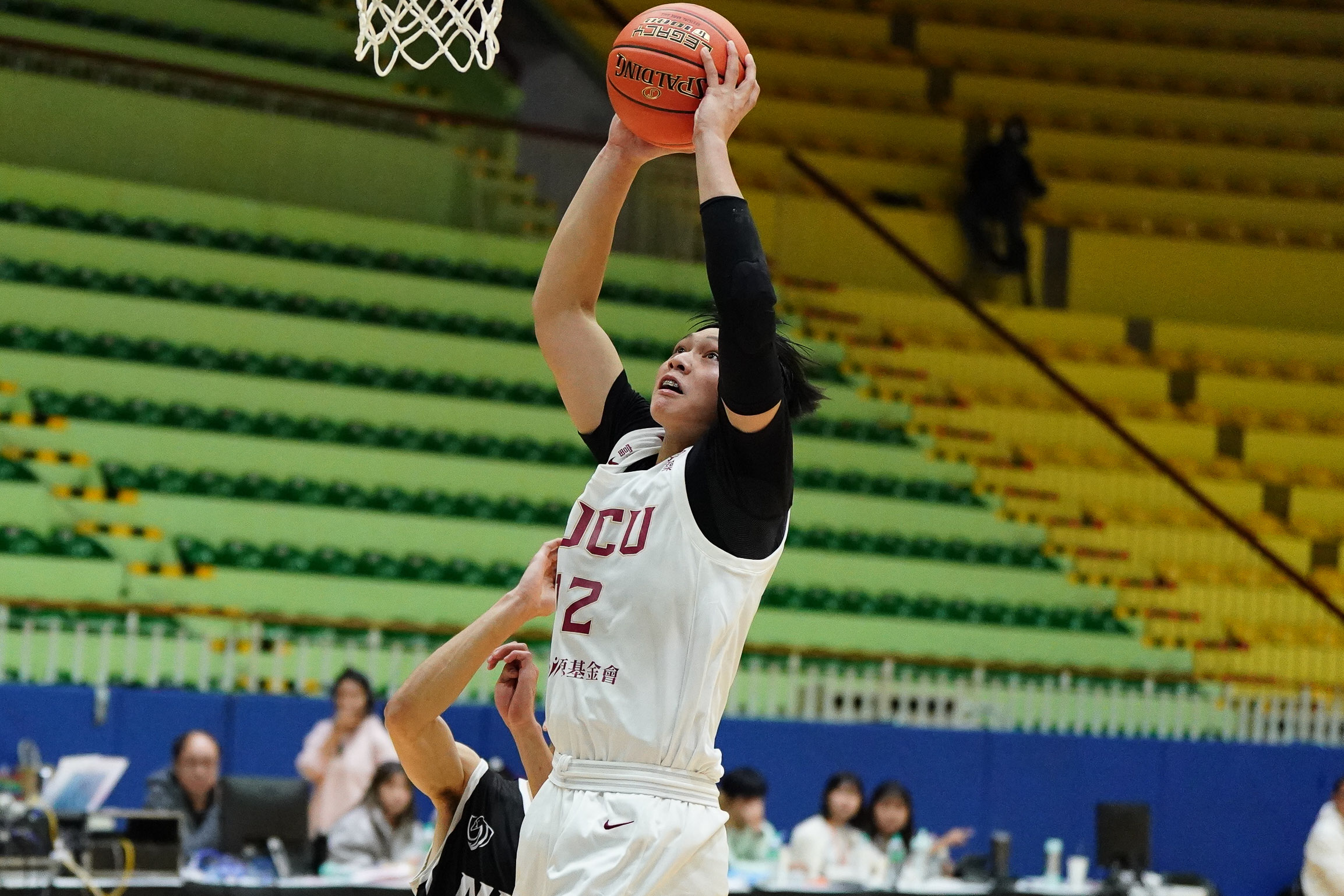 輔仁大學李盛新拿下全隊最高19分8籃板。大專體總提供