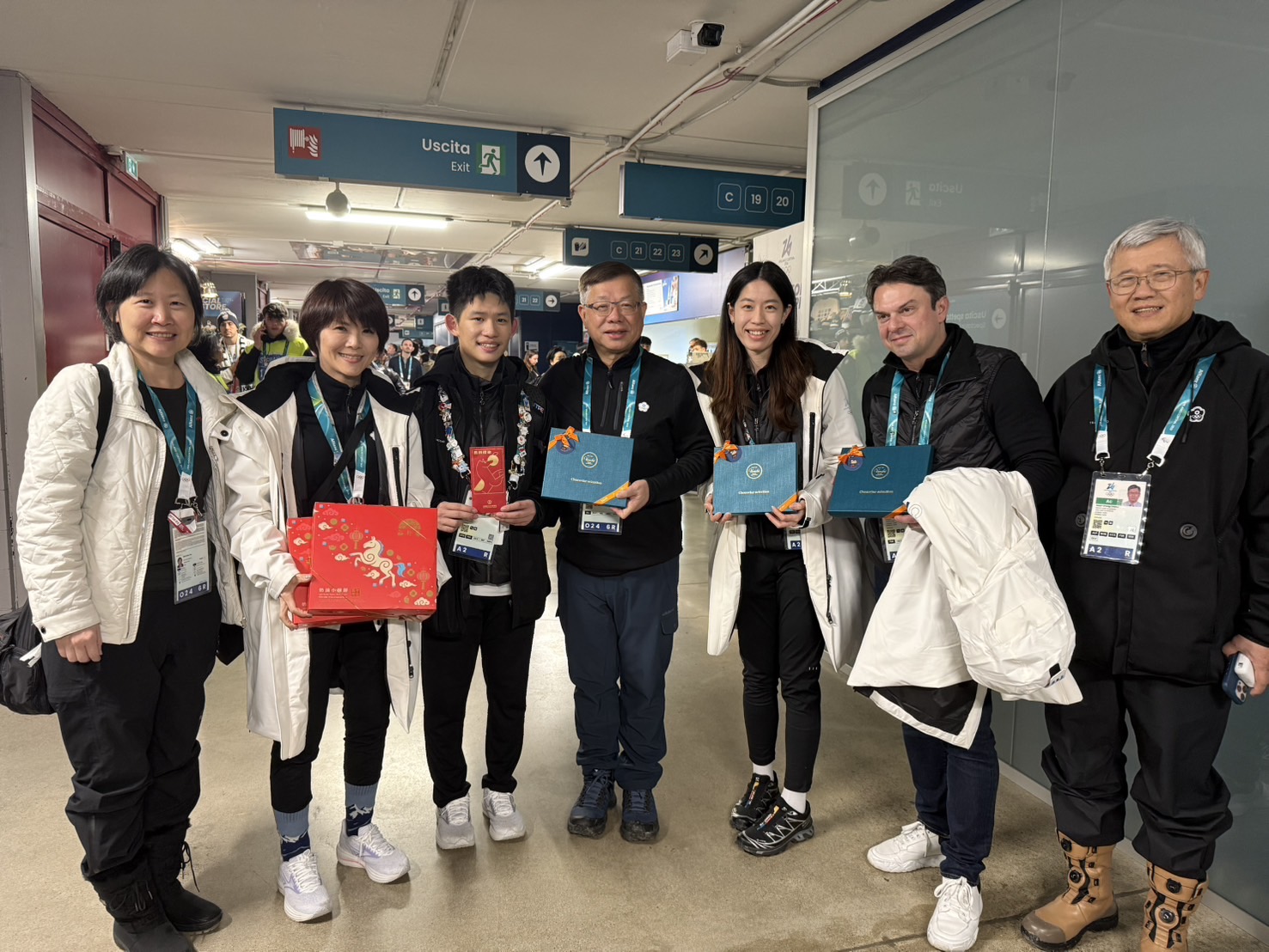 中華奧會主席蔡家福到現場為李宇翔加油。中華奧會提供