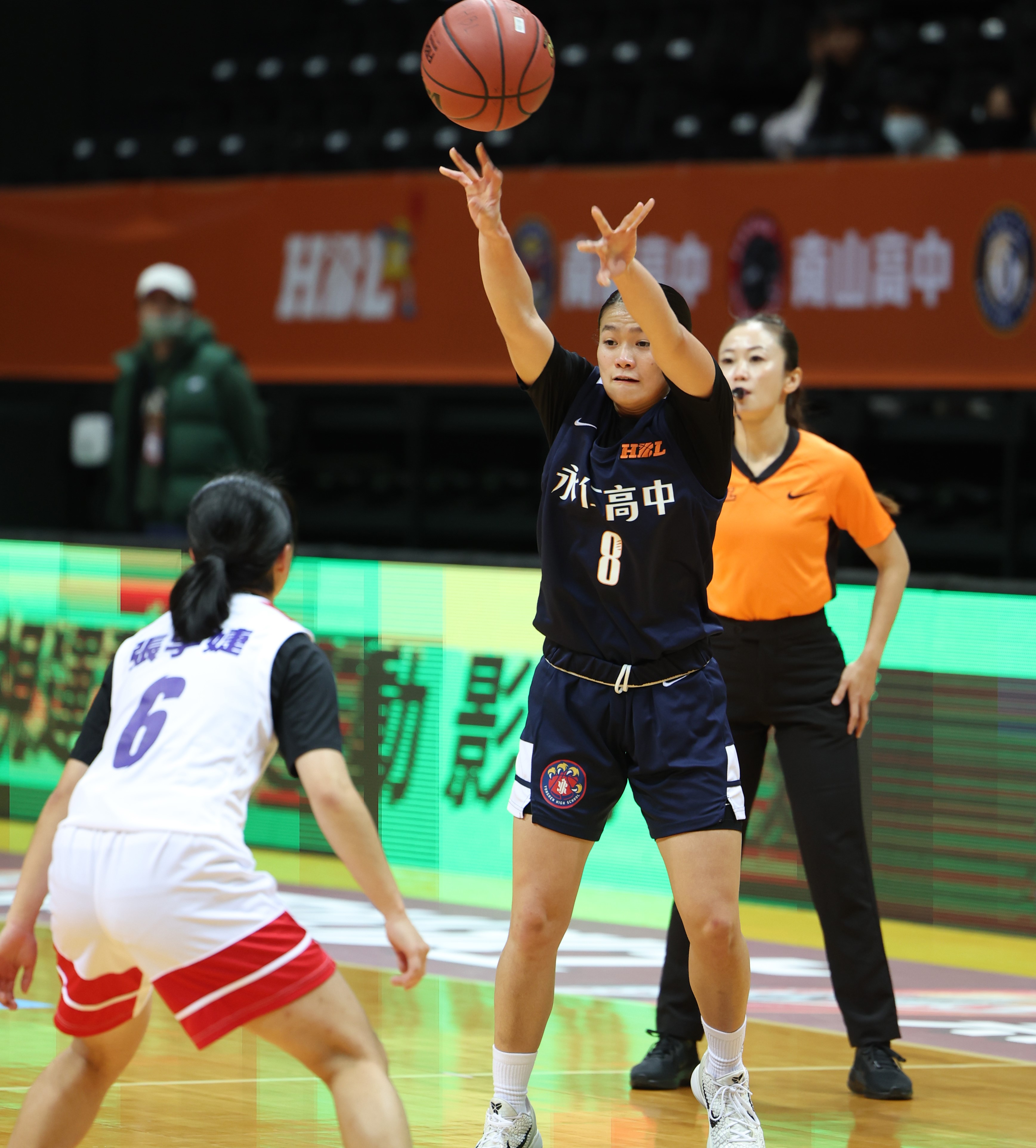 永仁張嘉思 第四節進追平三分球。高中體總提供