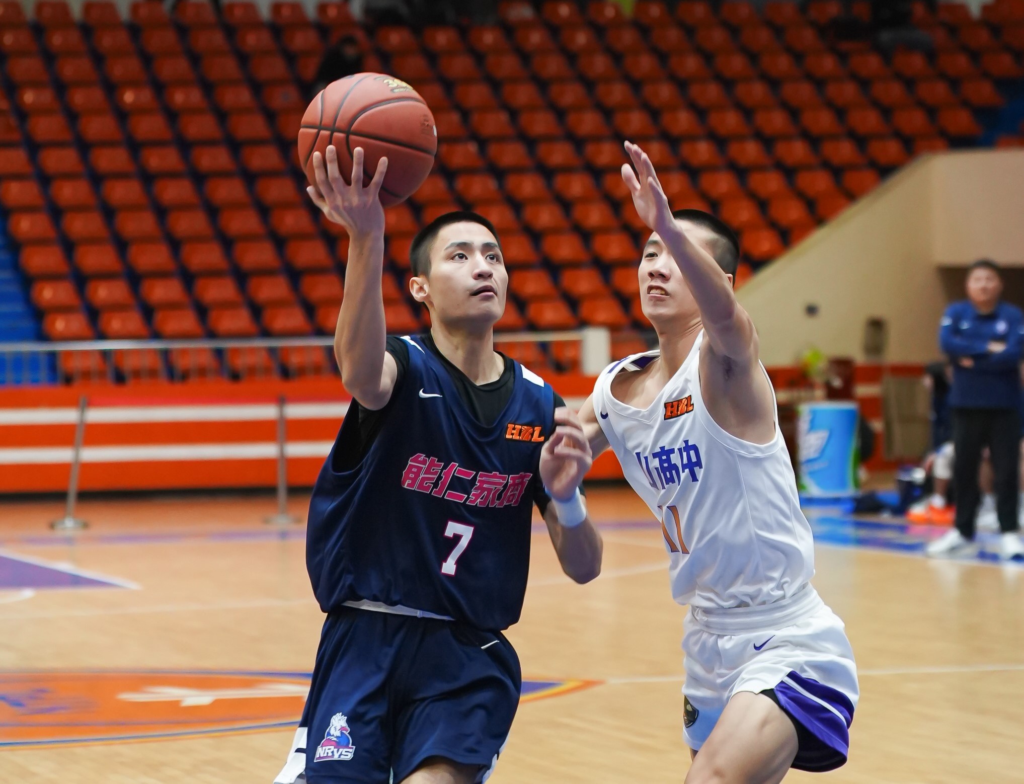 能仁陳建勳上籃，高中體總提供