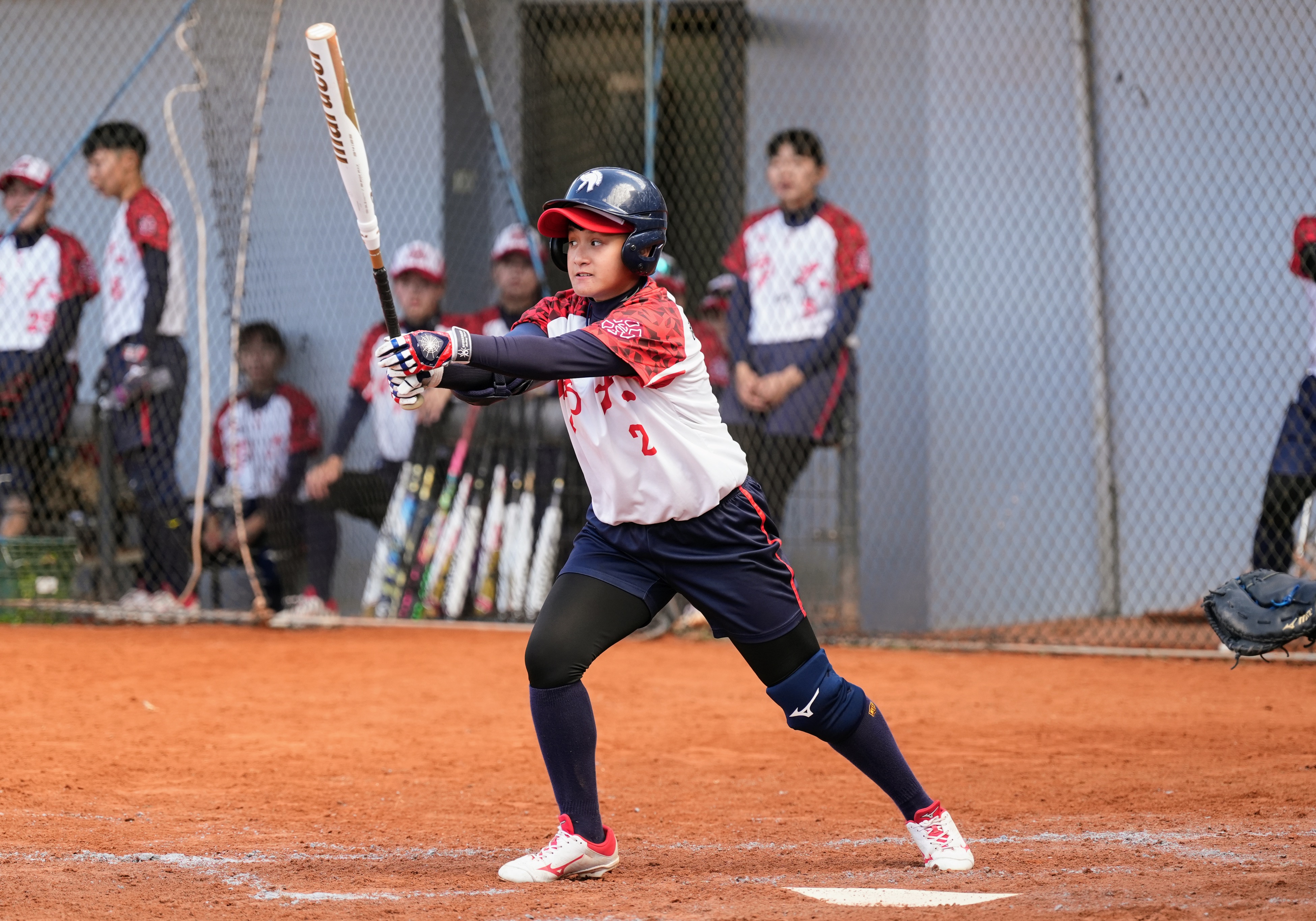 金姿庭單場敲出2支一壘安打。大專體總提供