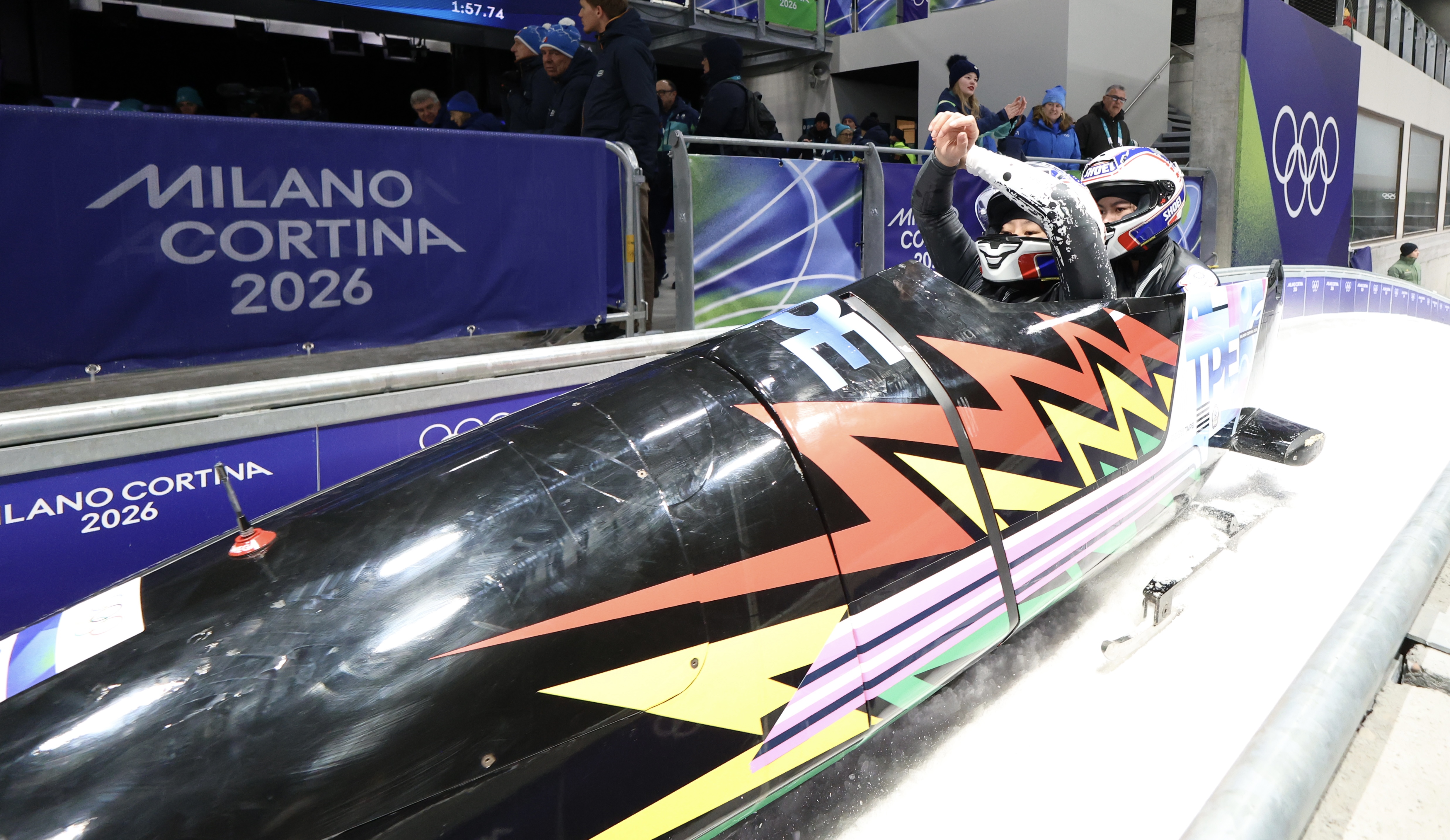 中華隊女子雙人雪車林欣蓉／林頌恩。中華奧會提供