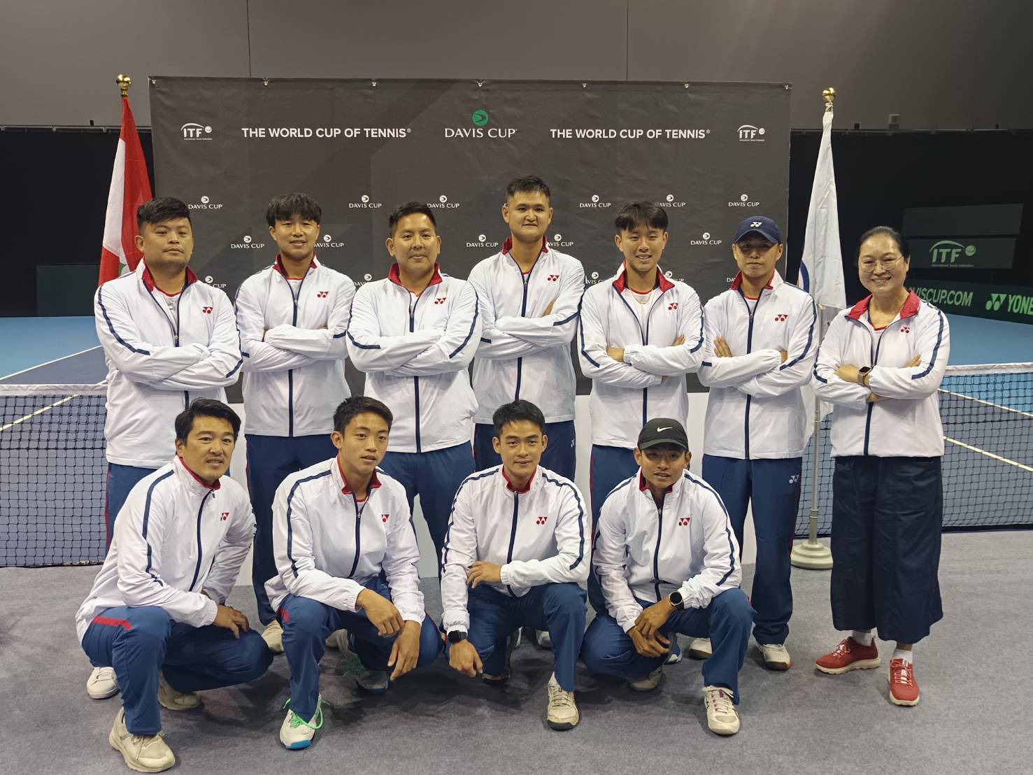 中華網球代表隊今年以老中青三代力抗巴嫩。詹健全攝