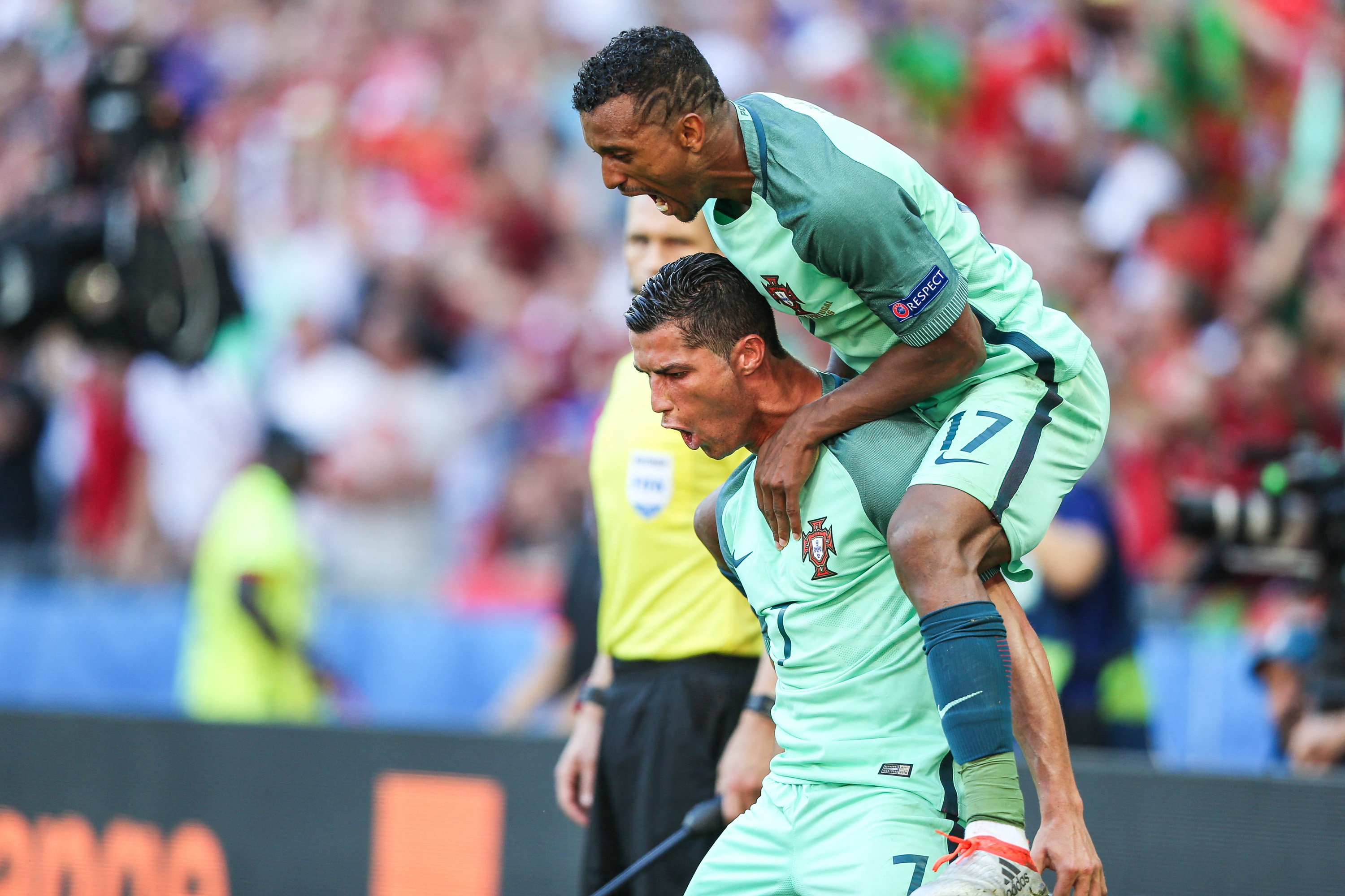 C羅和納尼（Nani）從年輕就在一起訓練。法新社