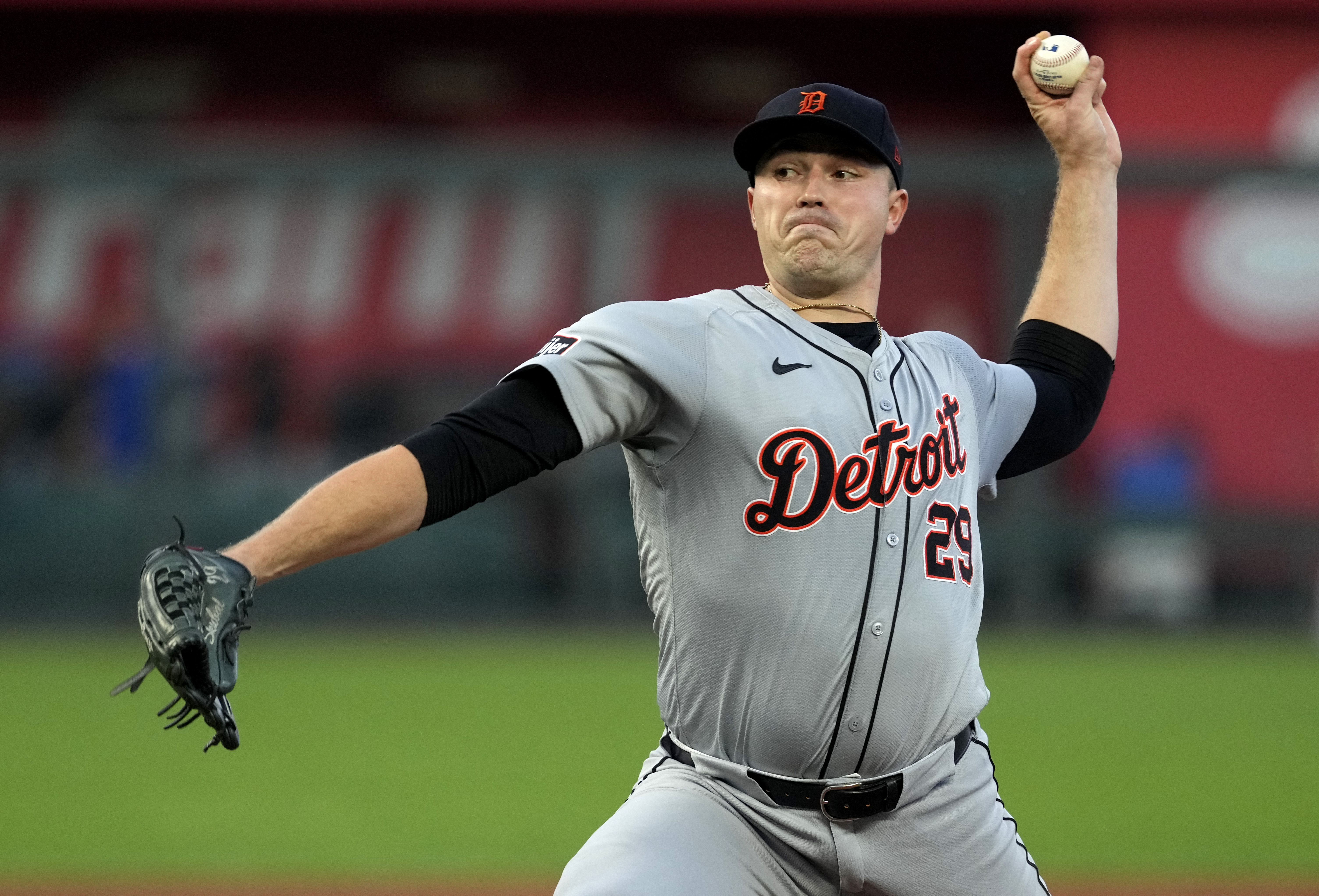 底特律老虎塞揚左投史庫柏(Tarik Skubal)「一場限定」。法新社