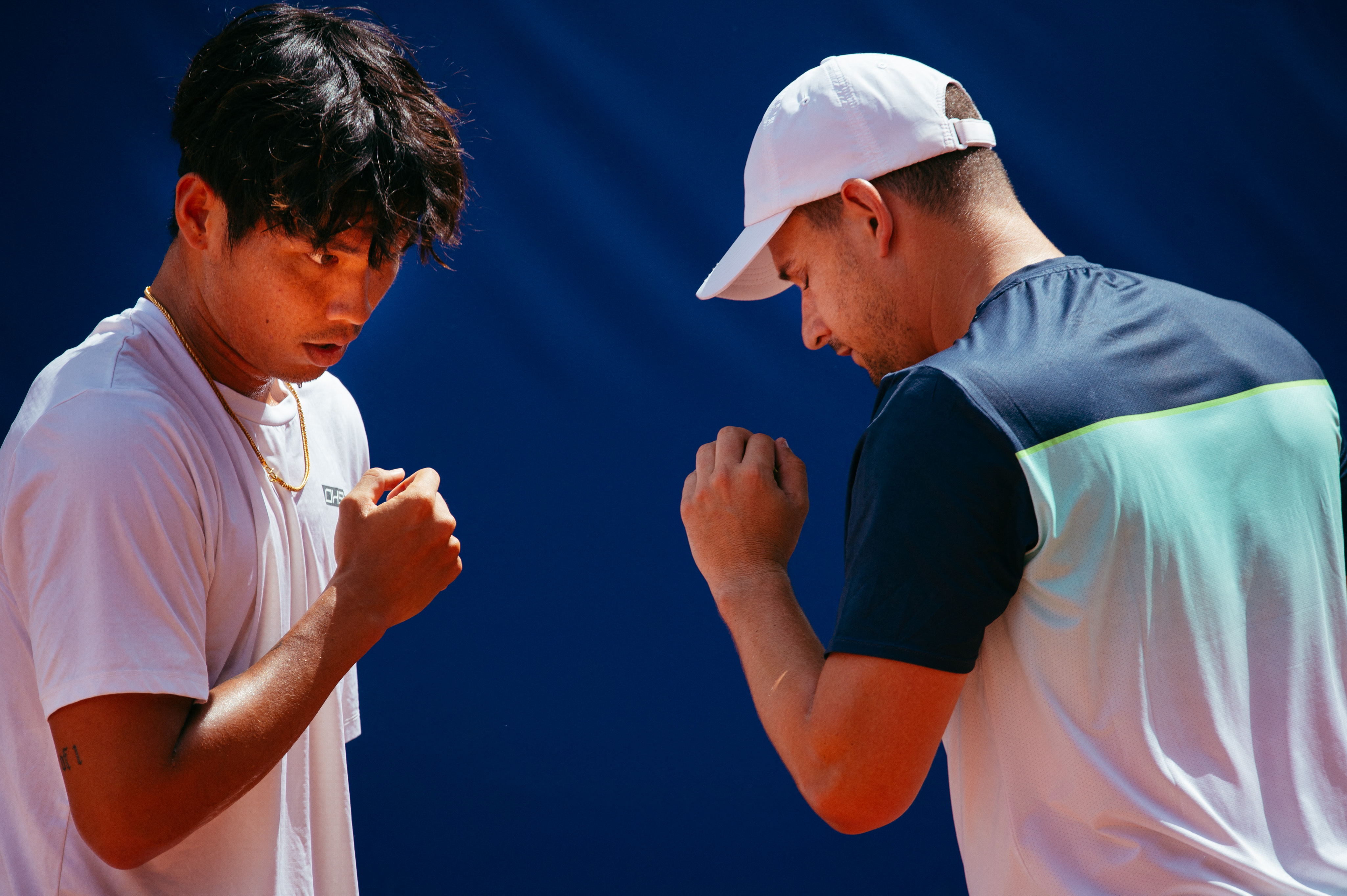 台灣雙打一哥何承叡（左）成功闖進鹿特丹公開雙打會內賽。法新社