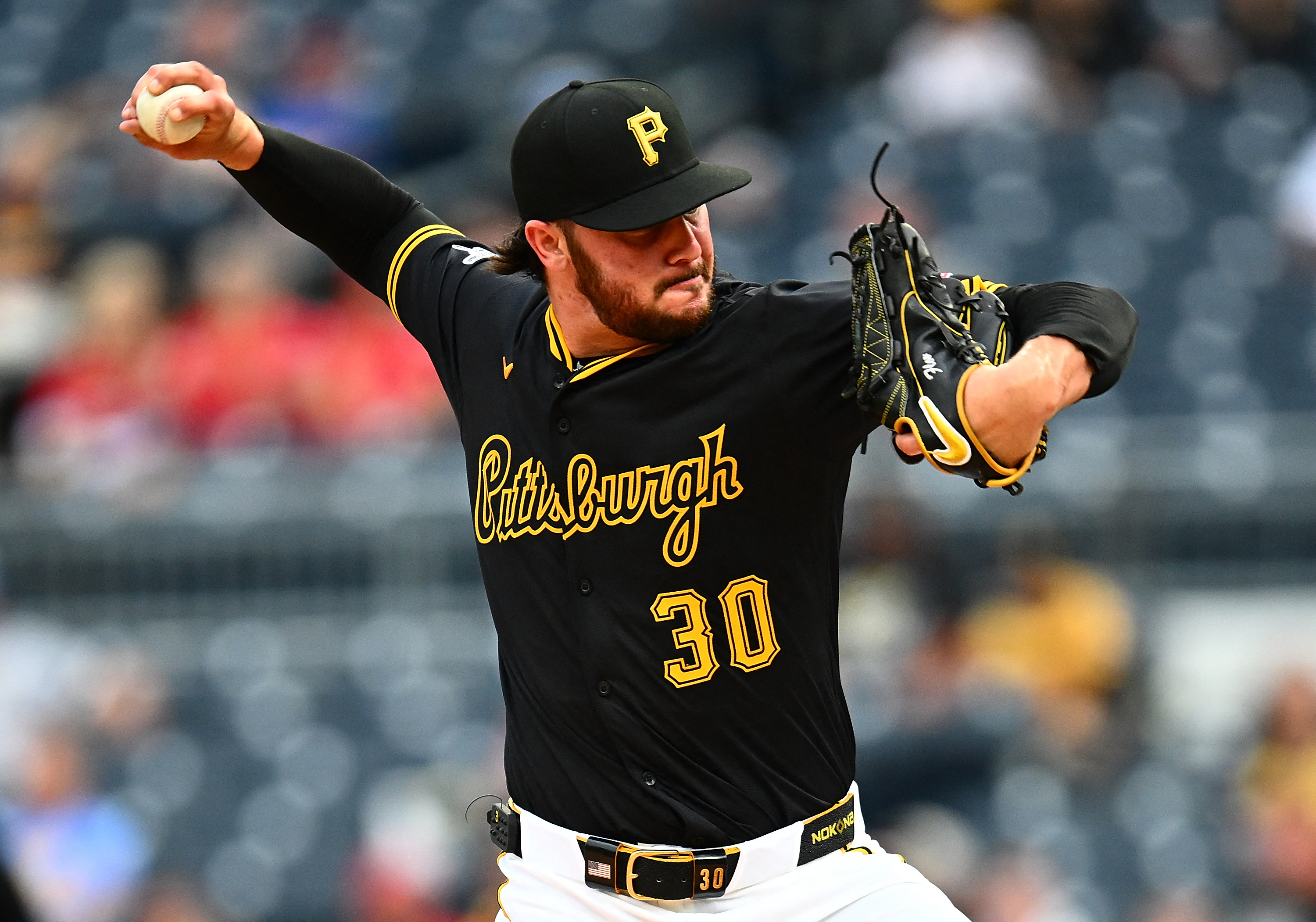 匹茲堡海盜賽揚右投史基斯(Paul Skenes)在經典賽限投兩場。法新社