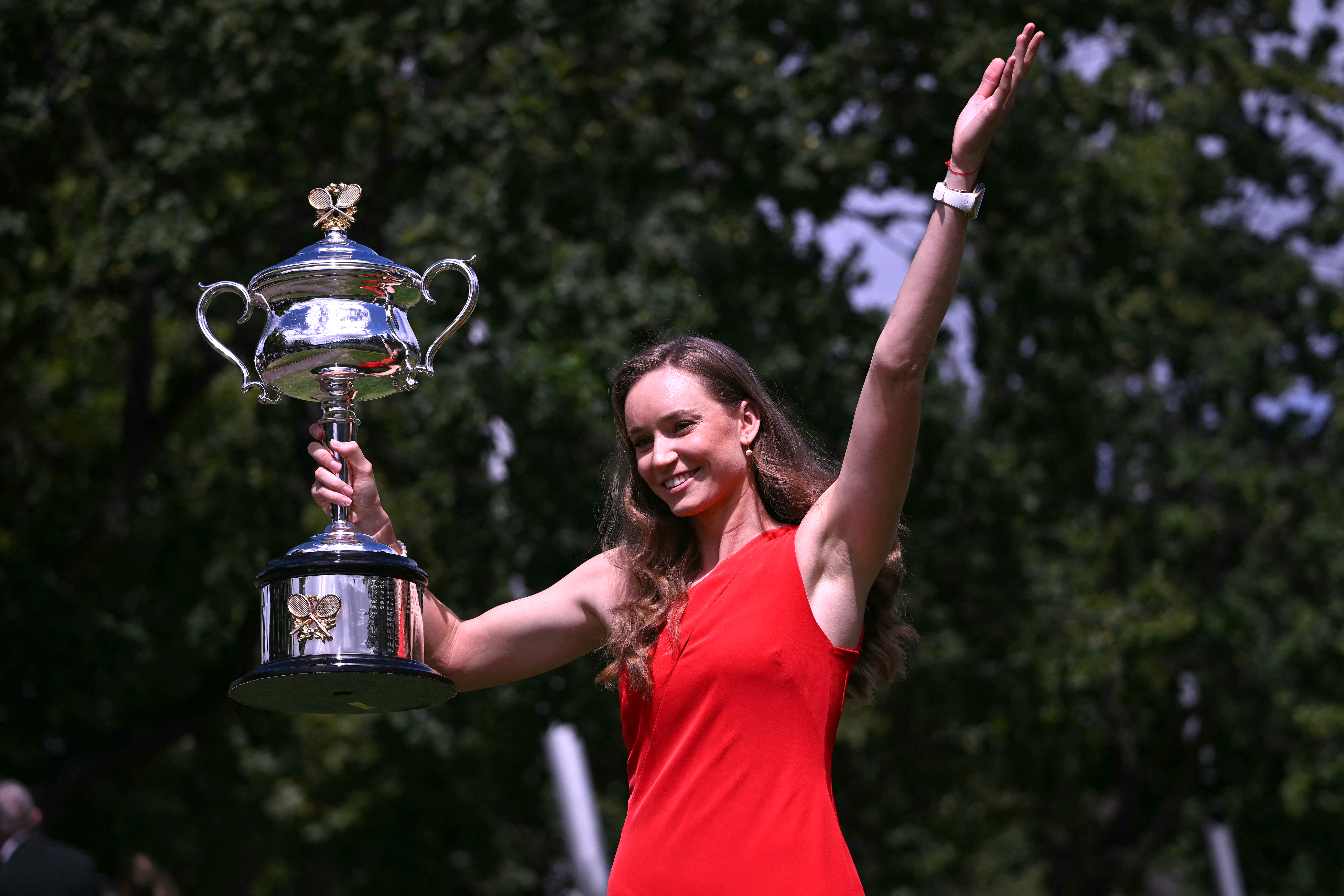 蕾芭金娜（Elena Rybakina）在澳網奪冠後，將目標直指世界排名第一。法新社