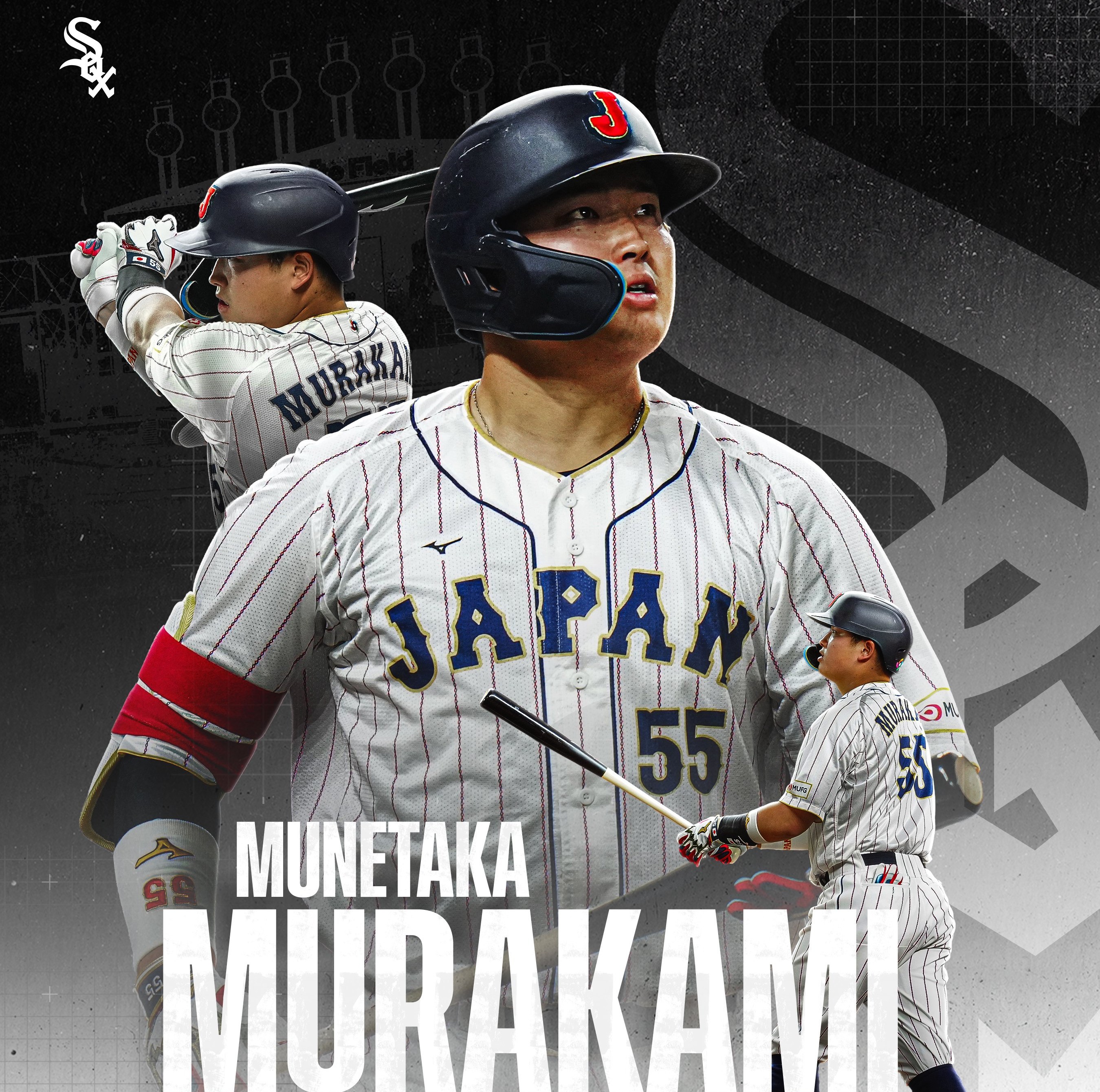 芝加哥白襪這個休賽季迎來日籍重砲村上宗隆。摘自白襪推特