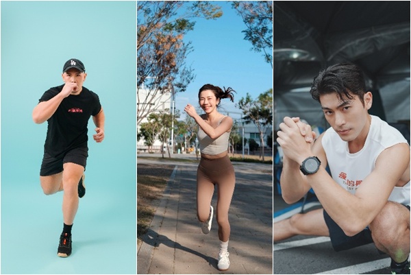 三位各具特色的領跑員，創作者Vicky老絲(左起)、我是江老師和知名秘境獵人徐愷。官方提供