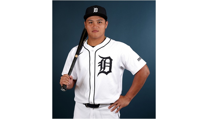 底特律老虎的台灣好手李灝宇在比賽後段上場代守並有2次打擊機會。法新社