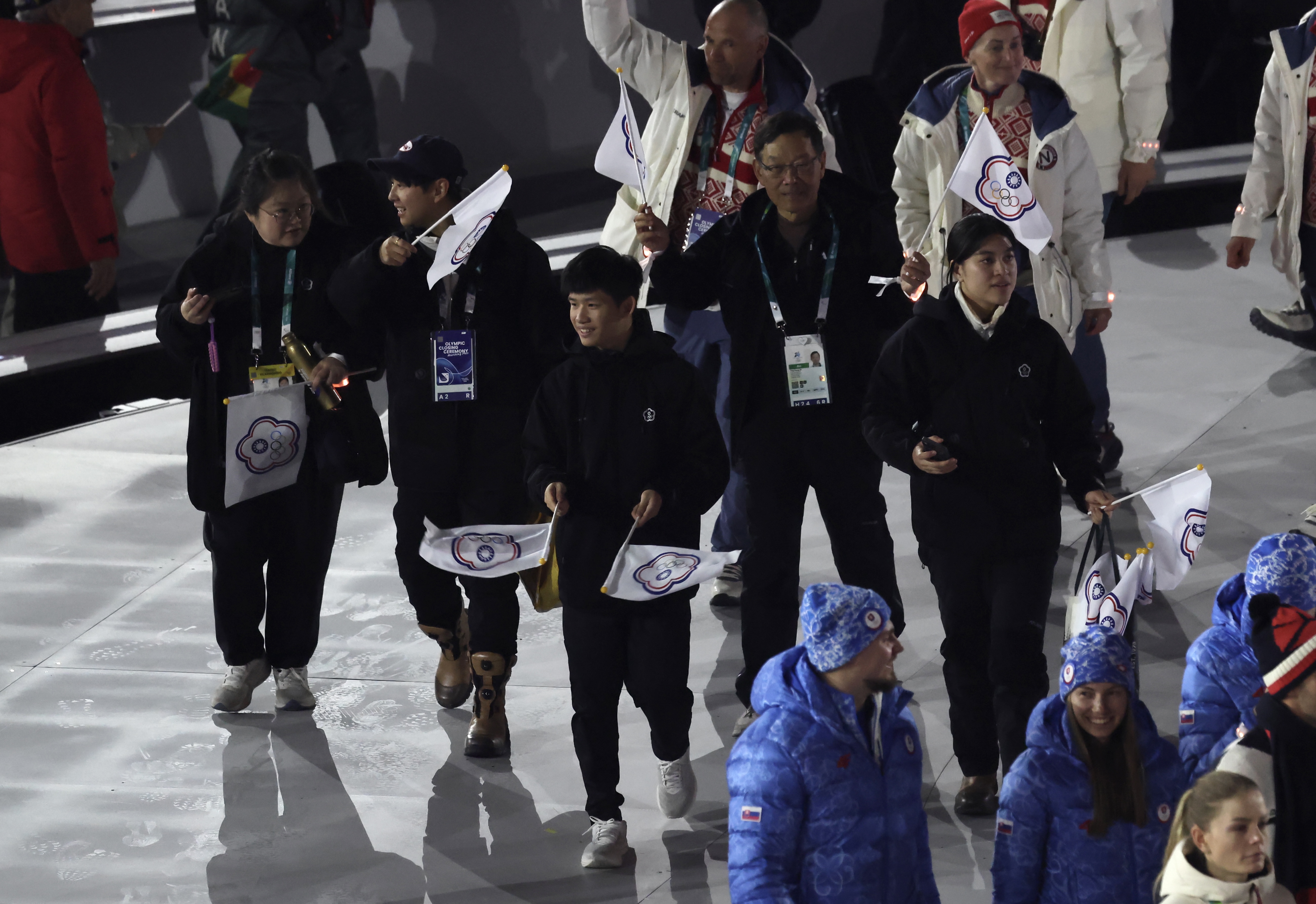 中華隊在閉幕典禮出場。中華奧會提供