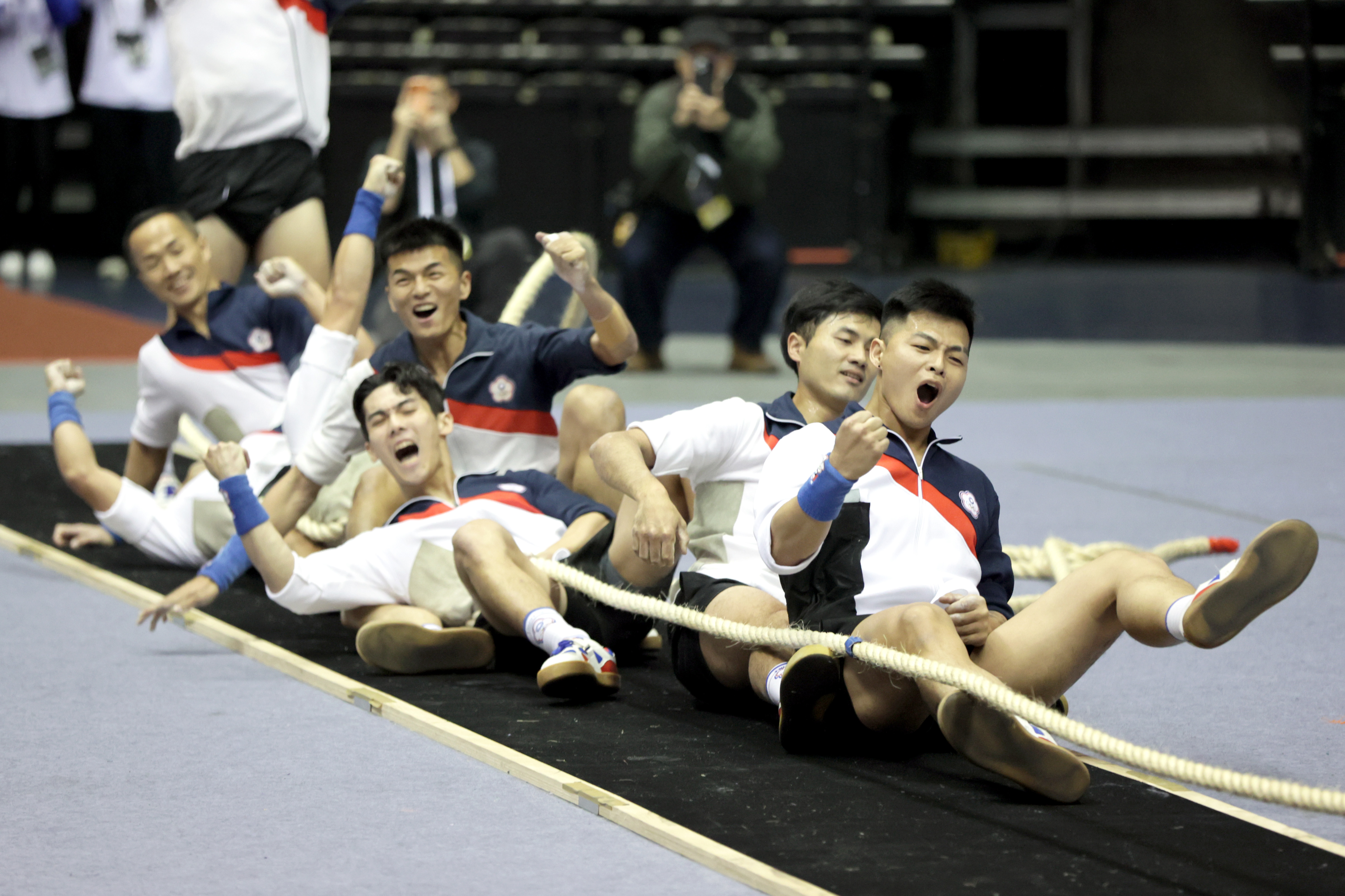 台北國世界室內拔河錦標賽中華隊贏得男子600公斤金牌。大會提供