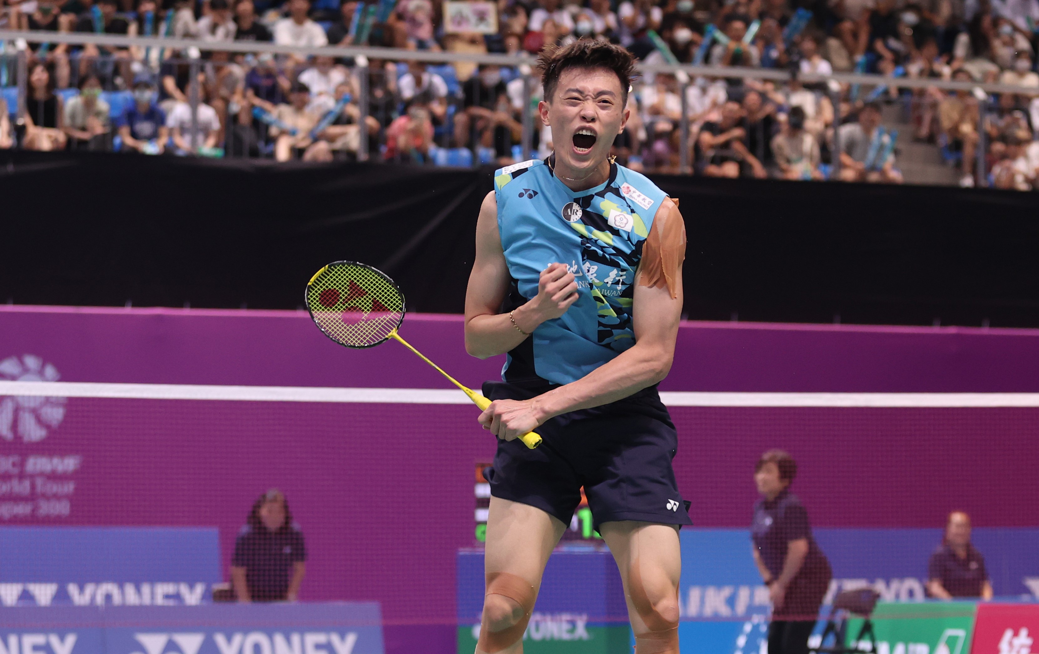 林俊易連三度打敗世界第四晉全英賽男單8強。資料照片