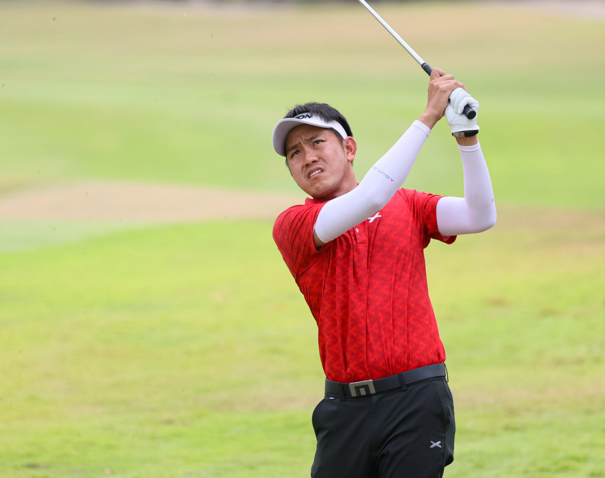 泰國選手瓦萬利姆高今天打出1鷹8鳥1柏忌單回合63桿可惜以一桿之差並列第二。Tpga／林聖凱攝