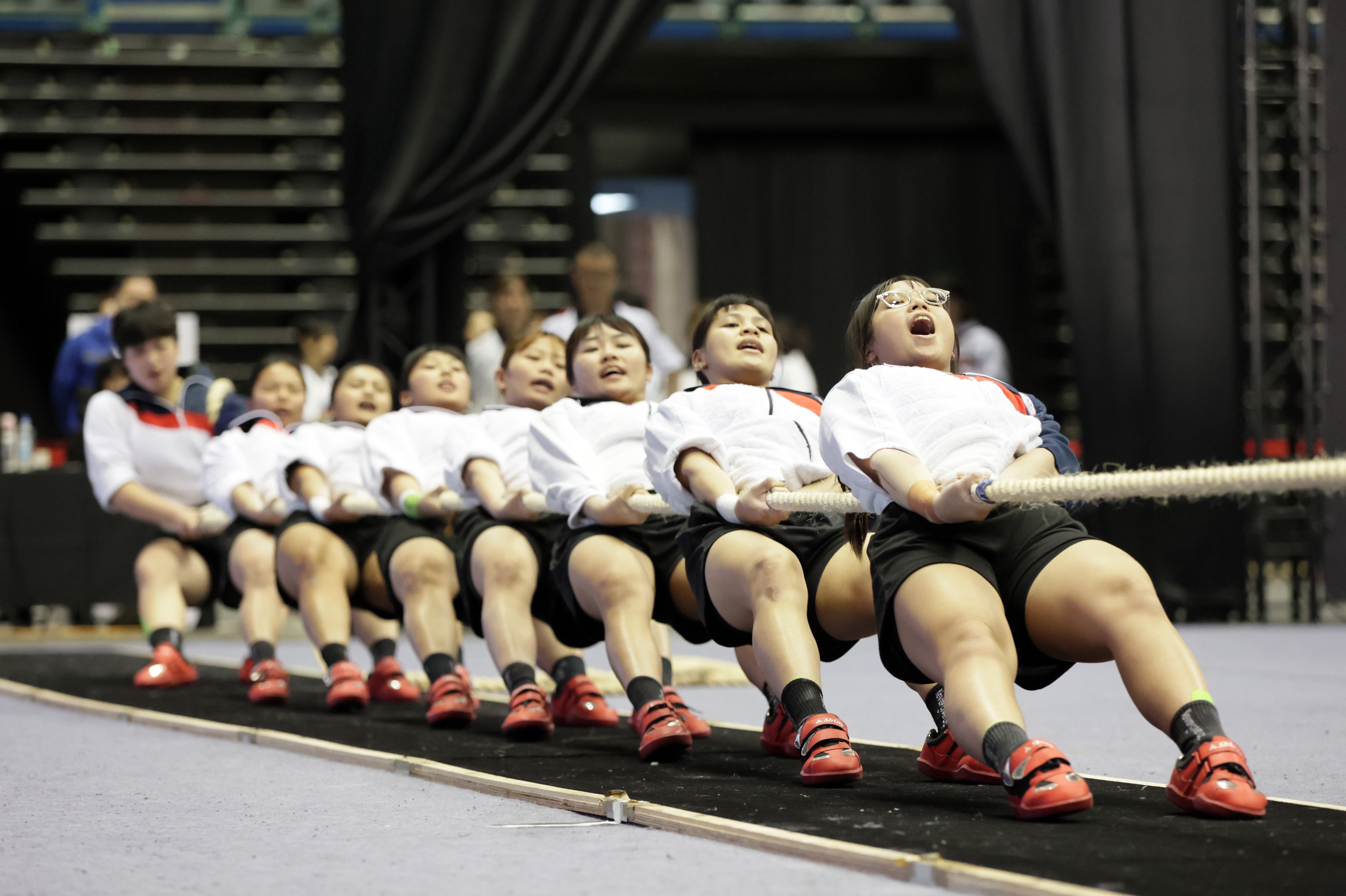 臺北世界室內拔河錦標賽中華隊贏得女子540公斤級金牌。大會提供