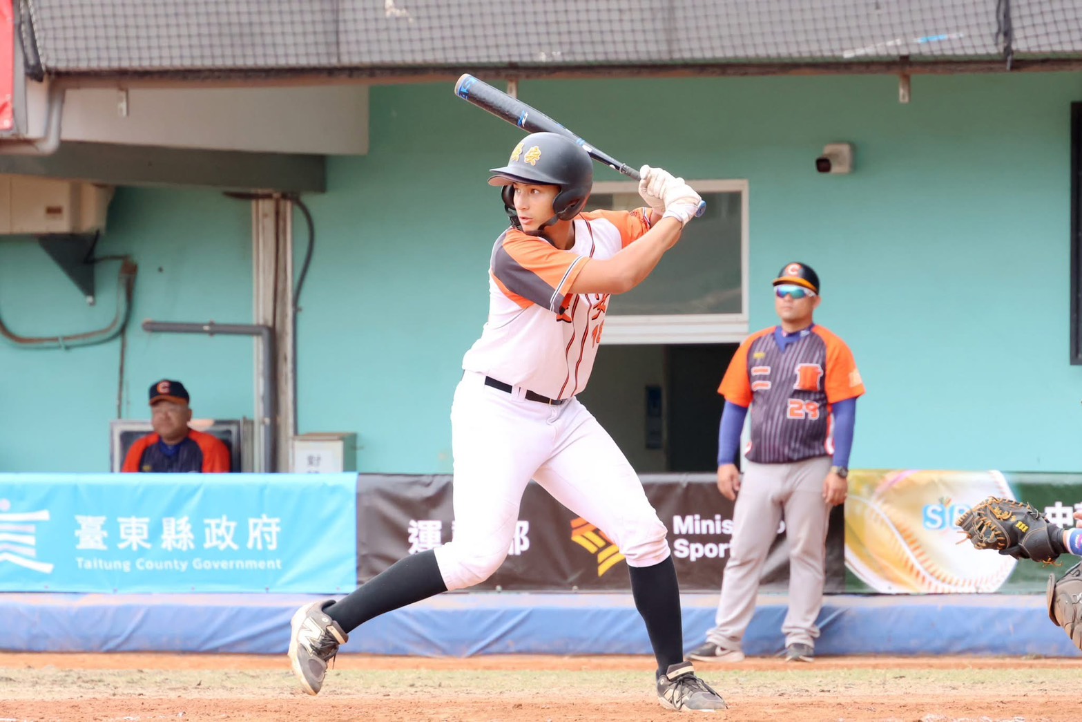 長安艾太郎7局下再見安打。大學生棒聯提供
