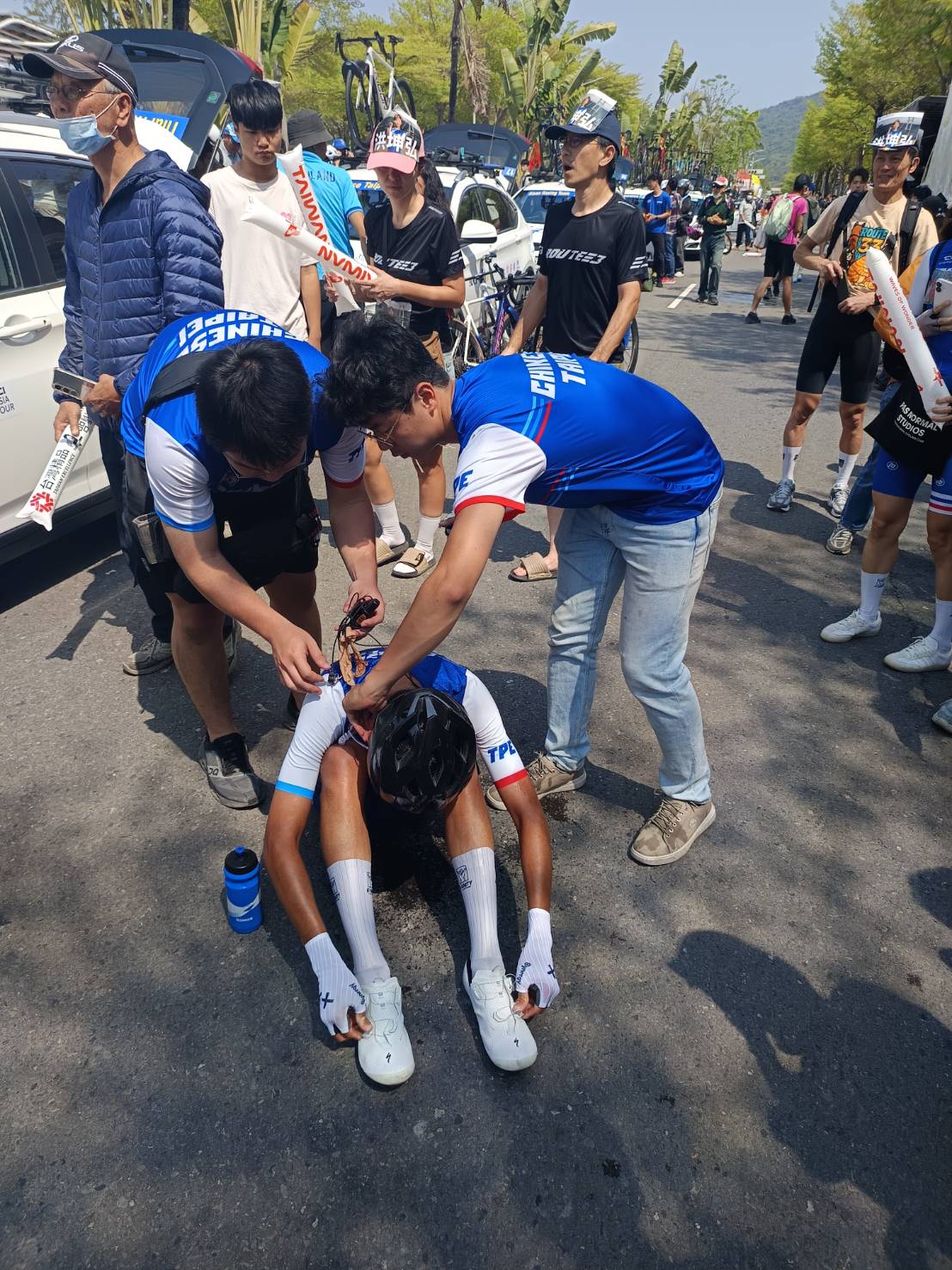 葉軒佑抵達終點後寞寞不語。詹健全攝