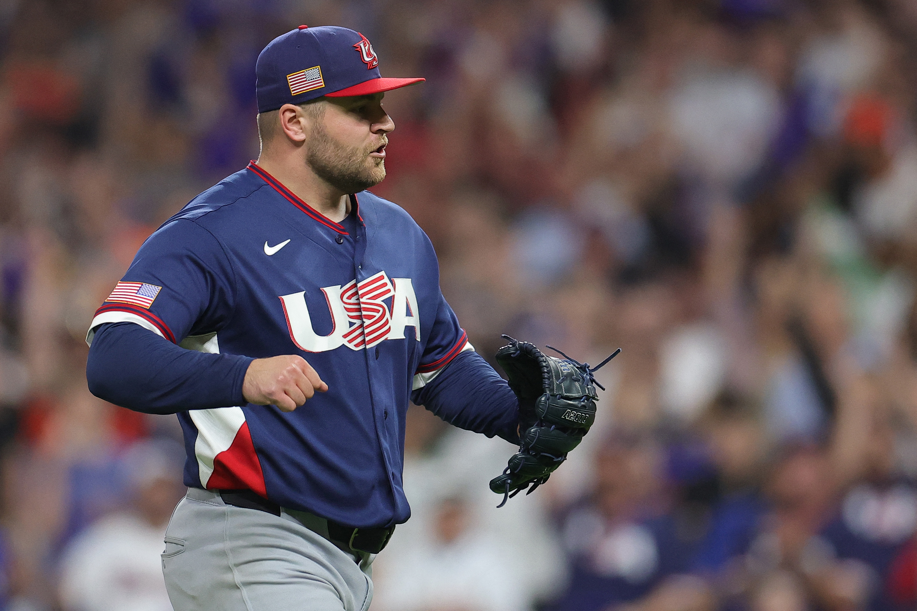 洋基終結者貝納（David Bednar）救火成功。法新社