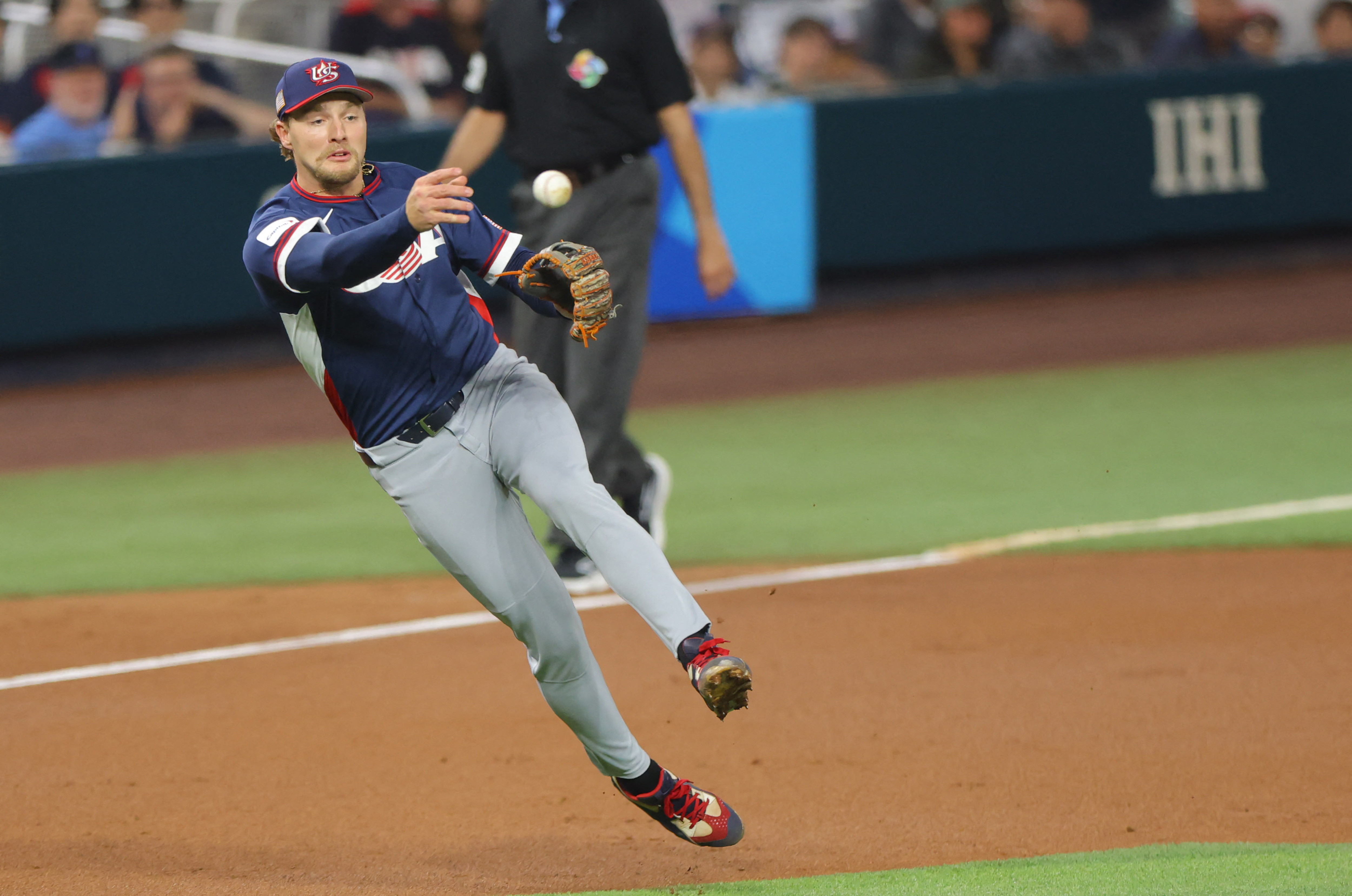 巴爾的摩金鶯當家內野手亨德森(Gunnar Henderson)這次入選美國隊,可惜最終僅留下4場的出賽紀錄。法新社