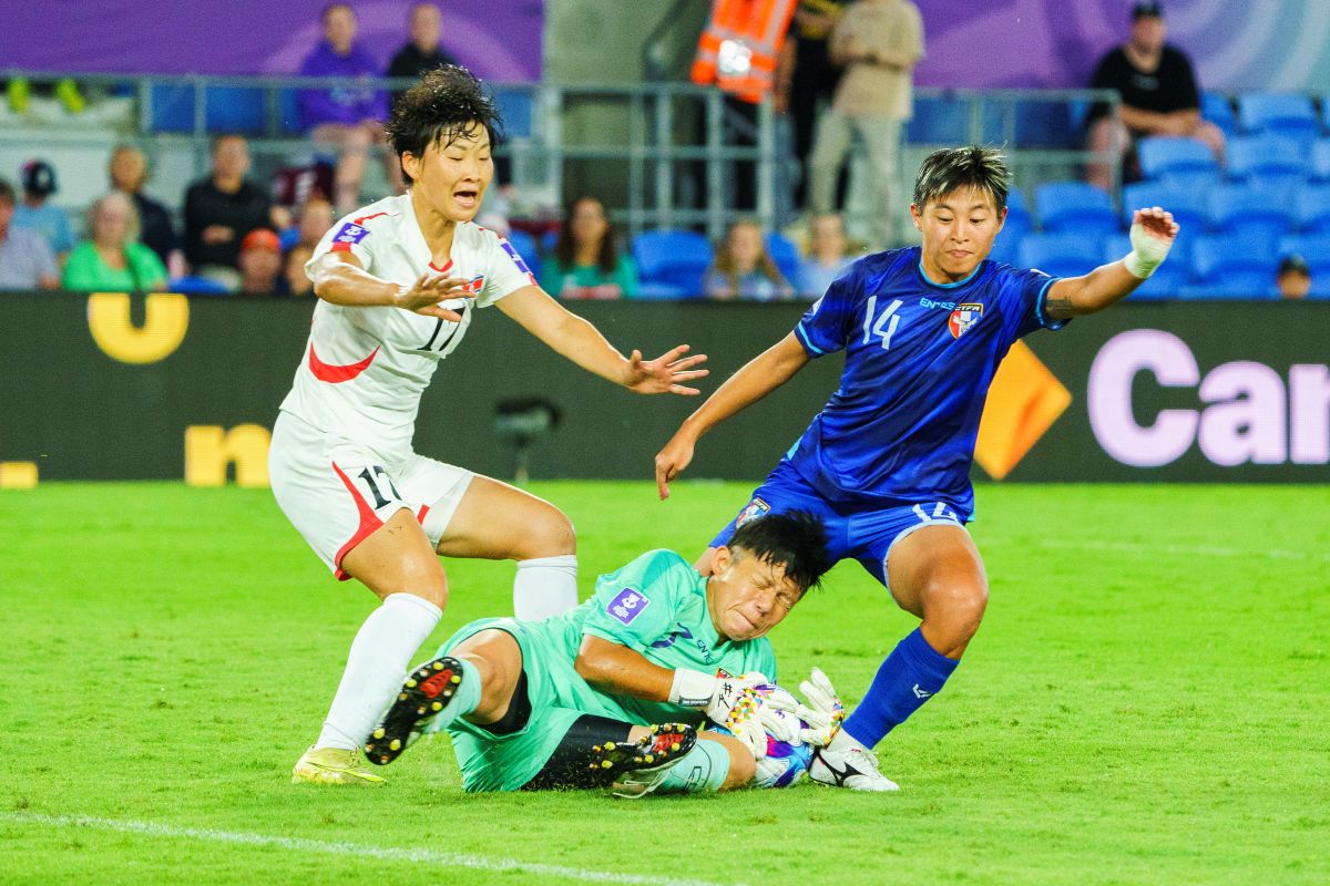 中華隊門將程思瑜屢撲險球。足協提供