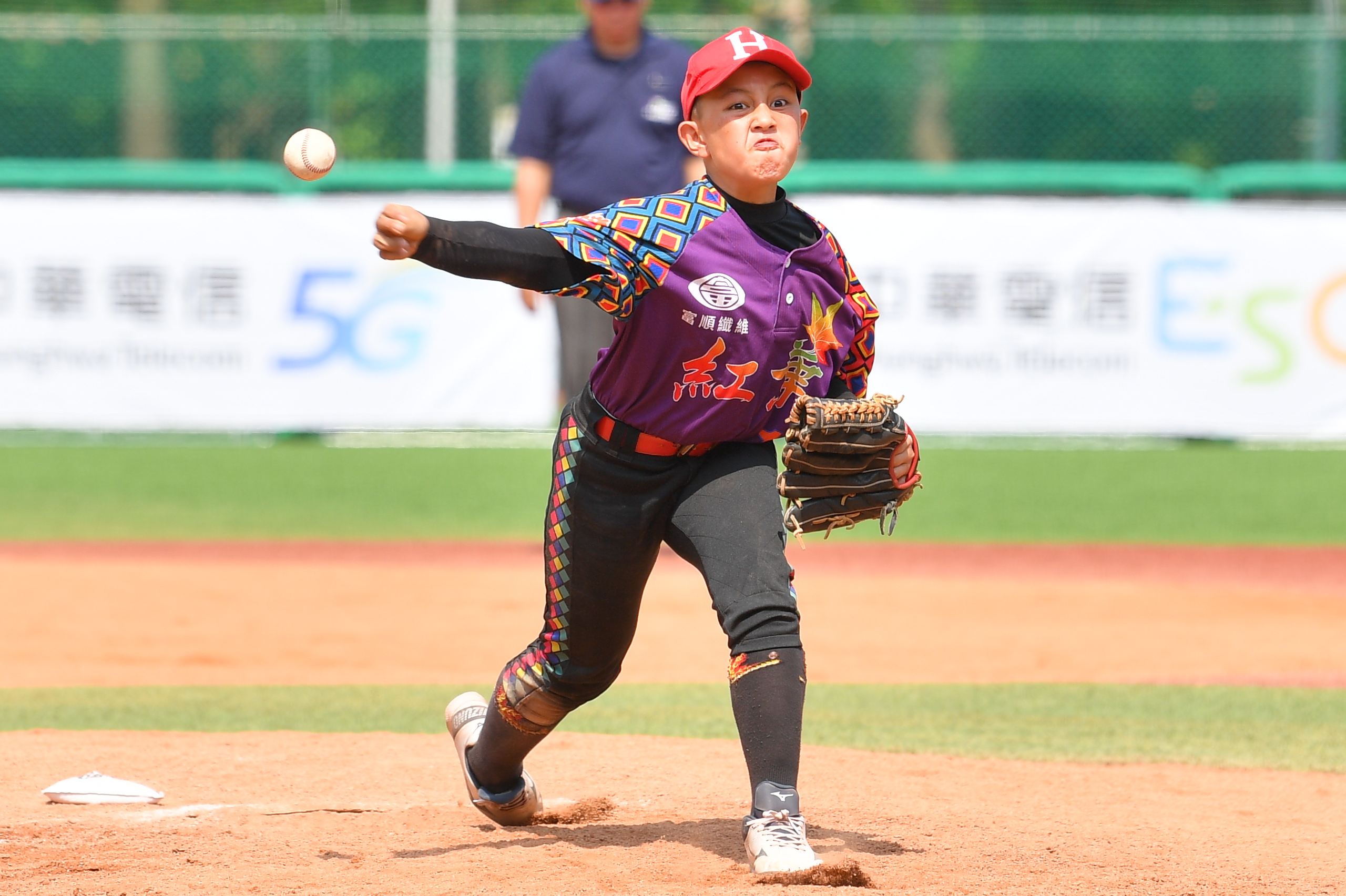 邱賢閤投球角度罕見。臺灣世界少棒聯盟提供