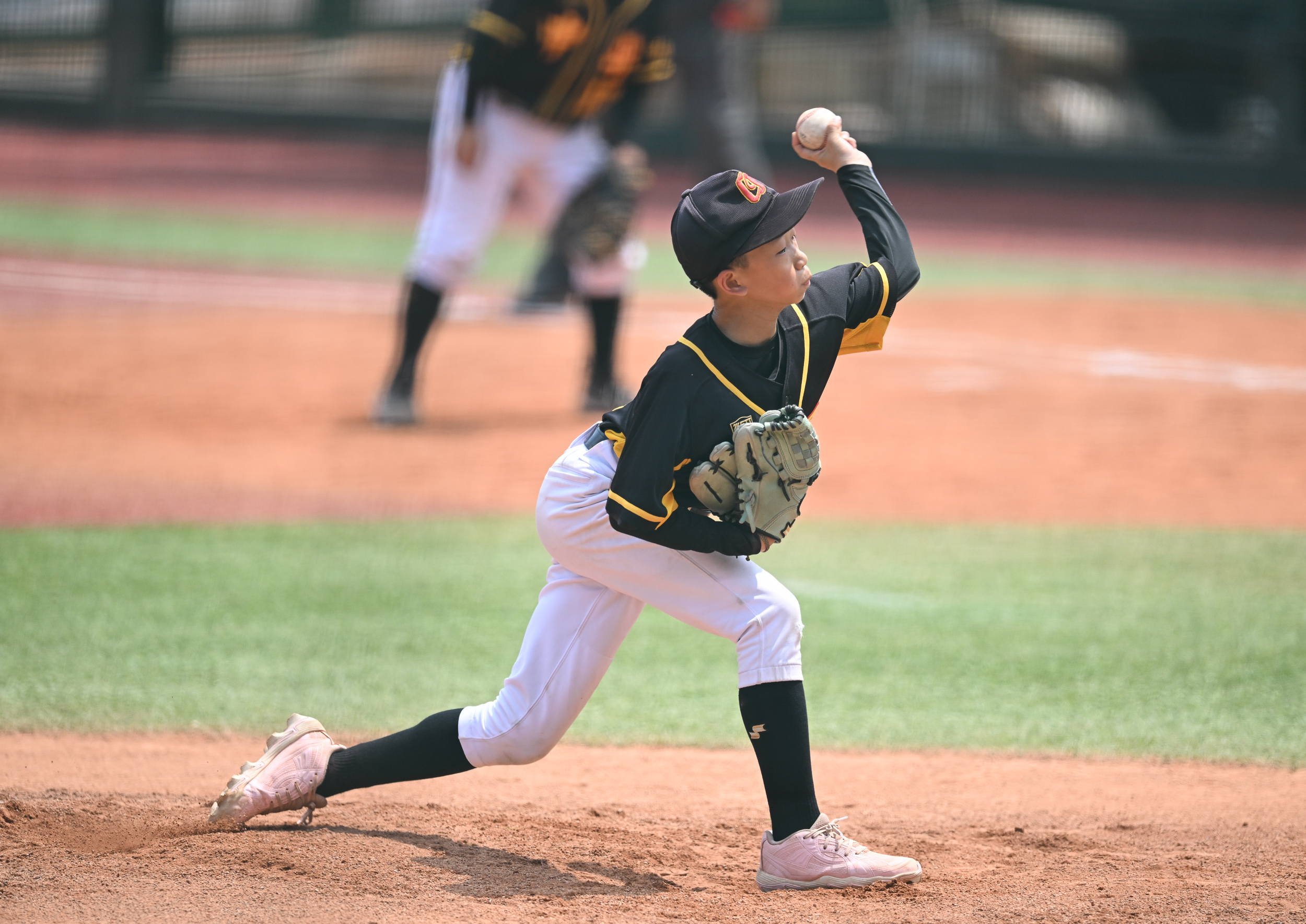 賴品睿中繼1.1局。臺灣世界少棒聯盟提供