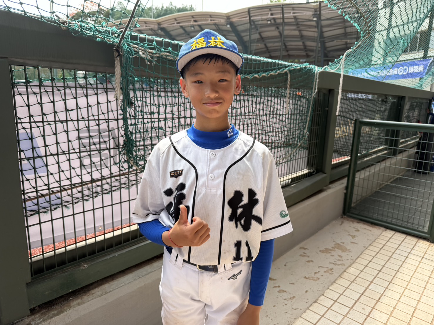 游日誠敲出唯一長打。台灣世界少棒聯盟提供